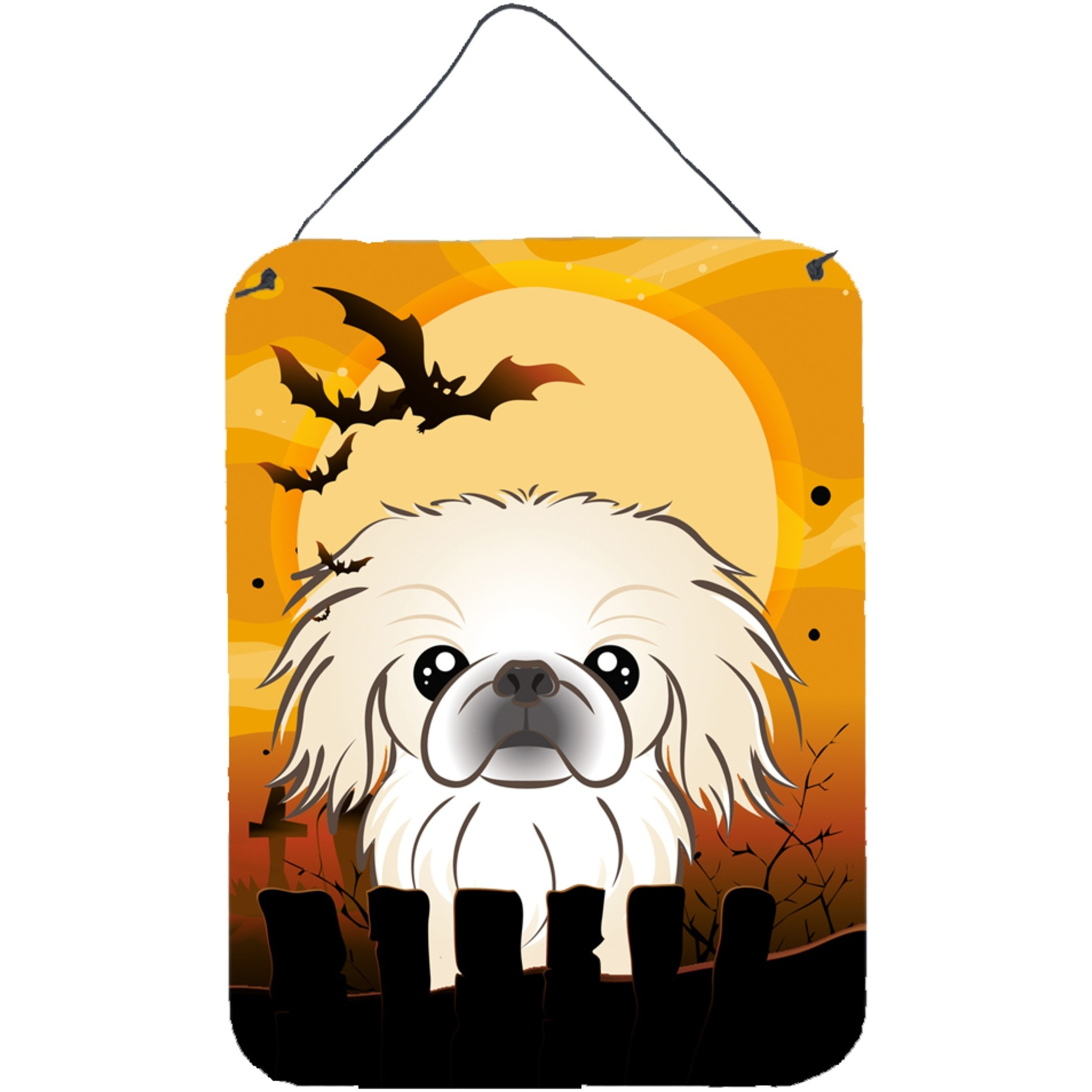 &quotCaroline's Treasures Halloween Pekingese Wall or Door Hanging Prints BB1779DS1216, 16HX12W, Multicolor"