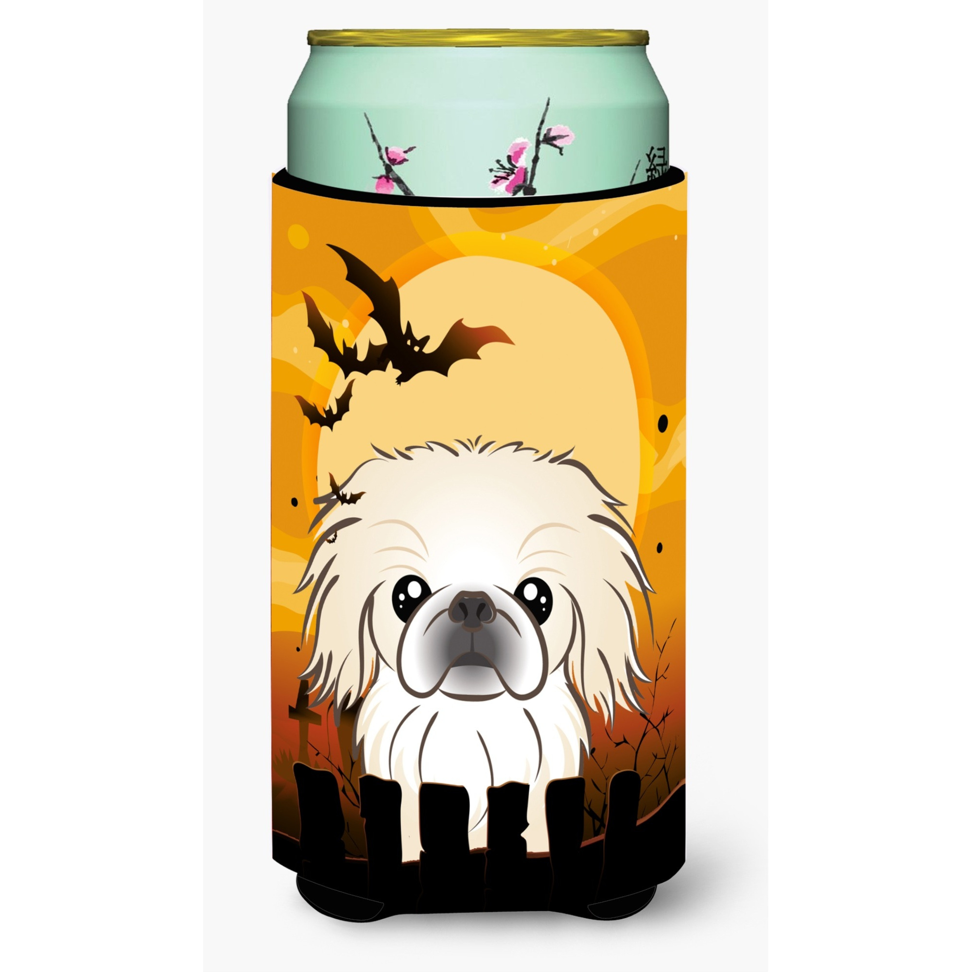&quotCaroline's Treasures Halloween Pekingese Tall Boy Koozie Hugger, Multicolor"