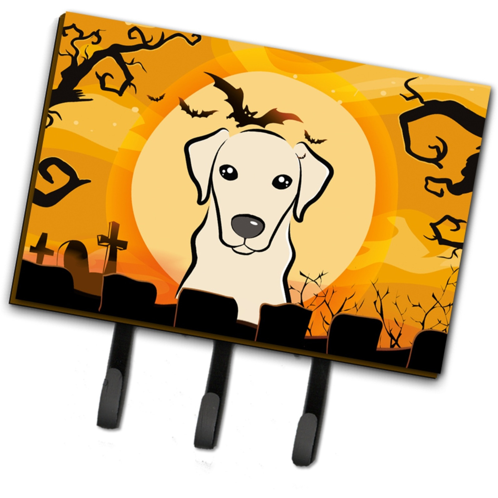&quotCaroline's Treasures BB1780TH68 Halloween Yellow Labrador Leash or Key Holder, Large, Multicolor"