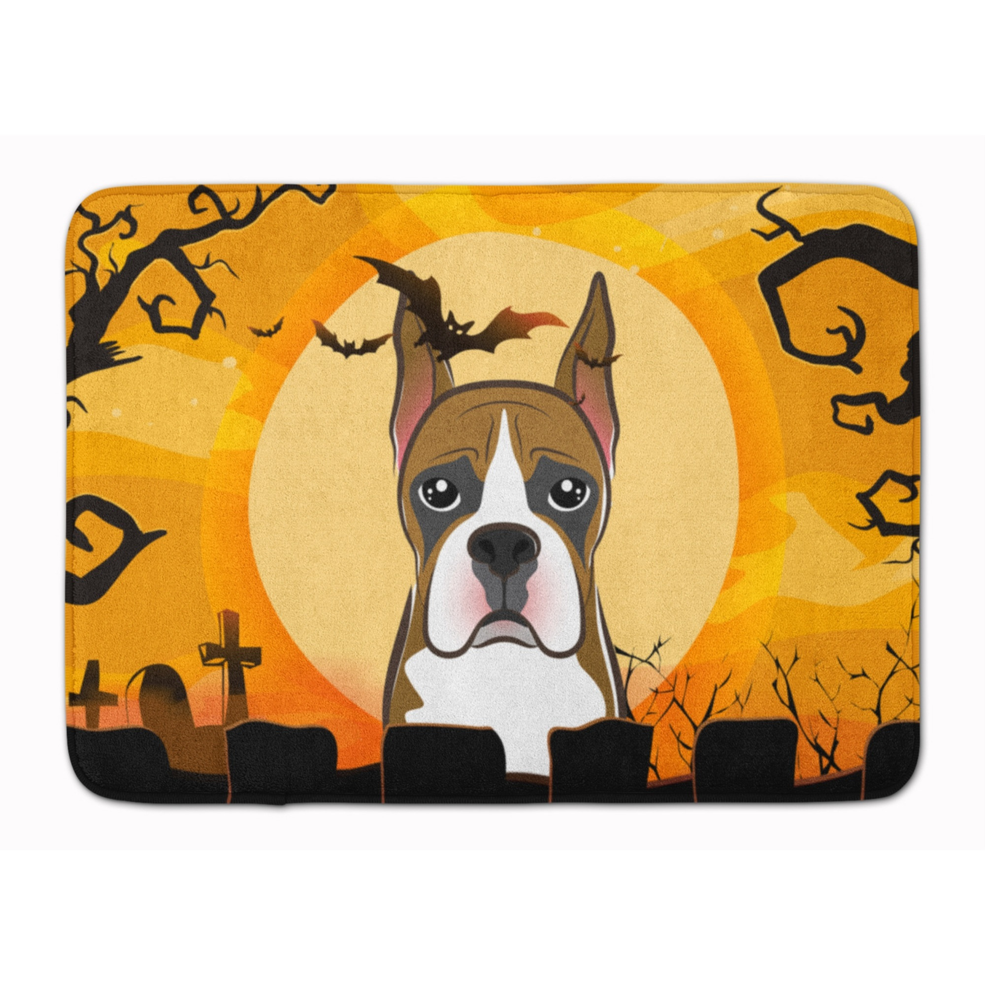 &quotCaroline's Treasures Halloween Boxer Floor Mat, 19"" x 27"", Multicolor"