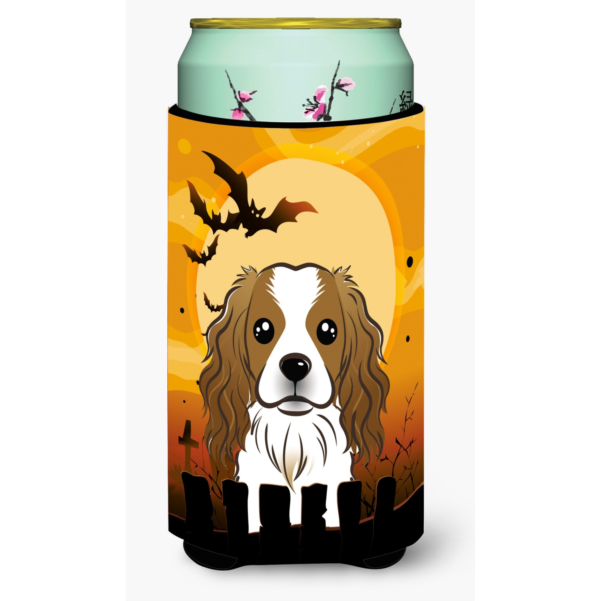 &quotCaroline's Treasures Halloween Cavalier Spaniel Tall Boy Koozie Hugger, Multicolor"