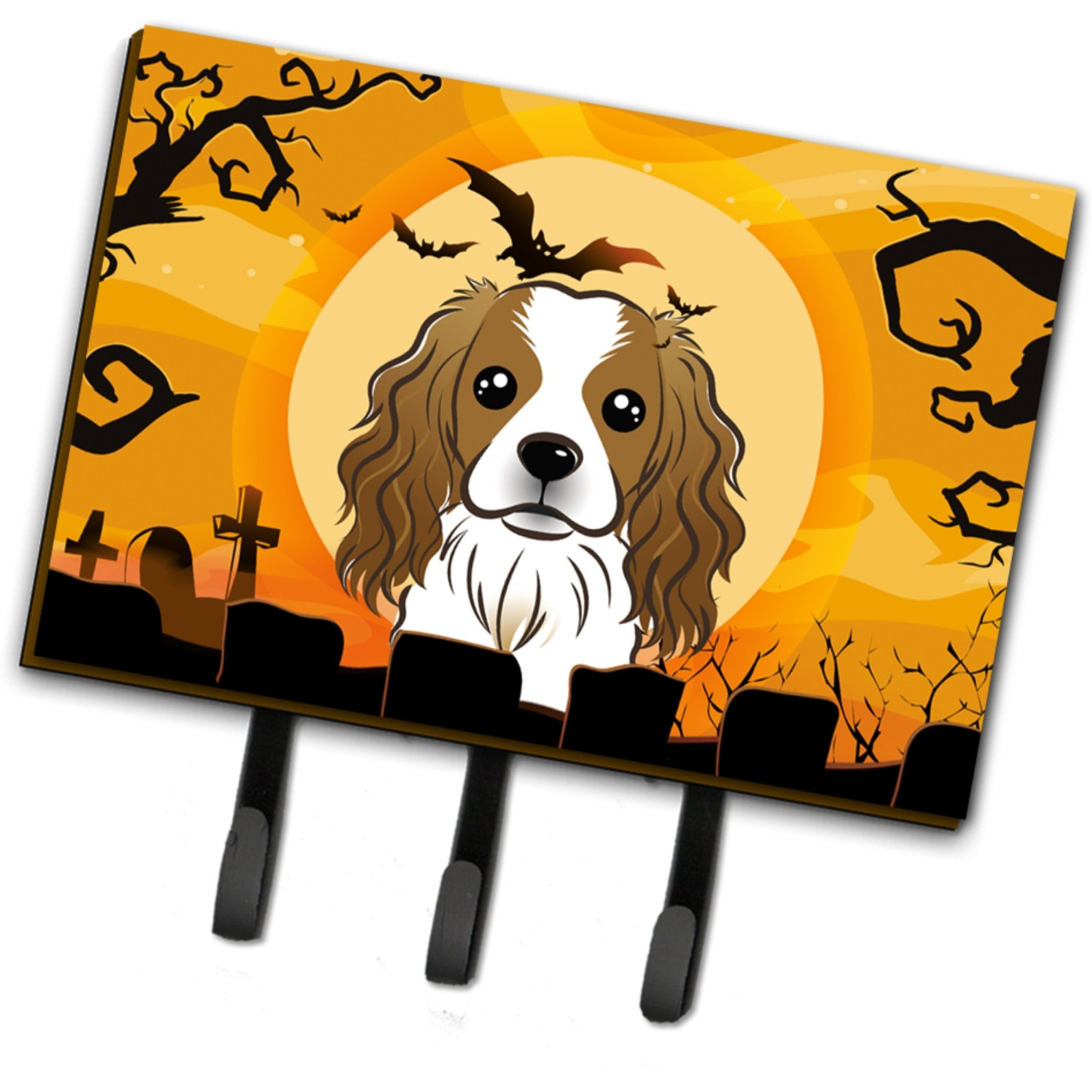 &quotCaroline's Treasures BB1782TH68 Halloween Cavalier Spaniel Leash or Key Holder, Large, Multicolor"
