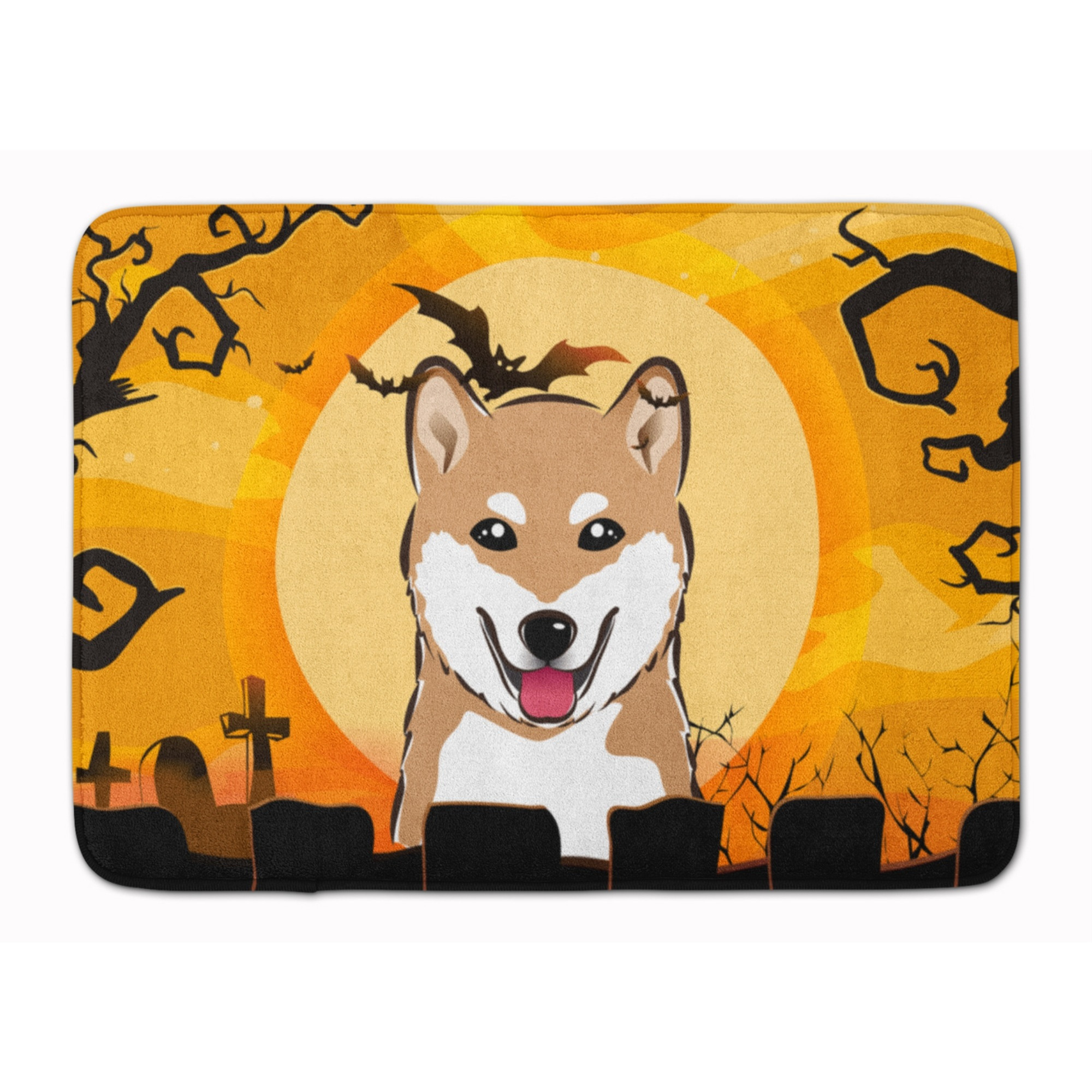 &quotCaroline's Treasures Halloween Shiba Inu Floor Mat, 19"" x 27"", Multicolor"