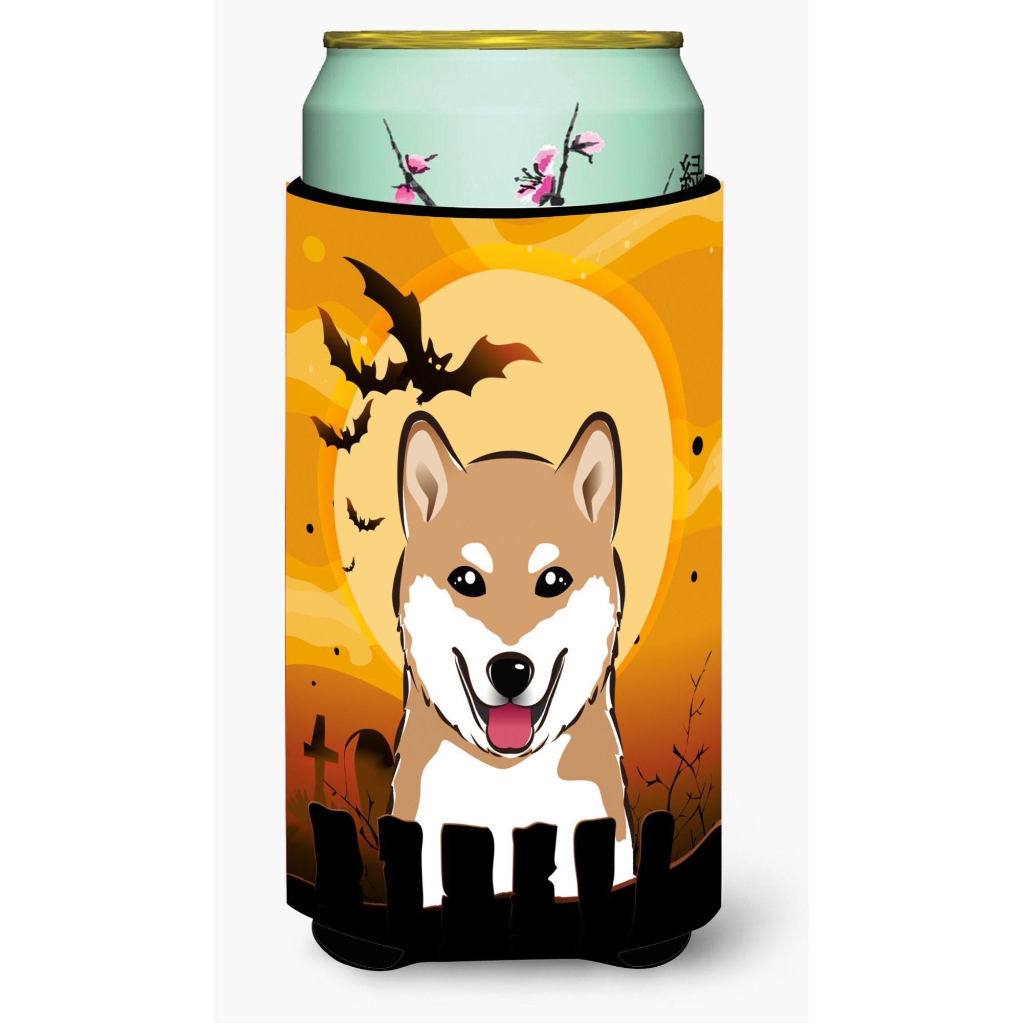 &quotCaroline's Treasures Halloween Shiba Inu Tall Boy Koozie Hugger, Multicolor"