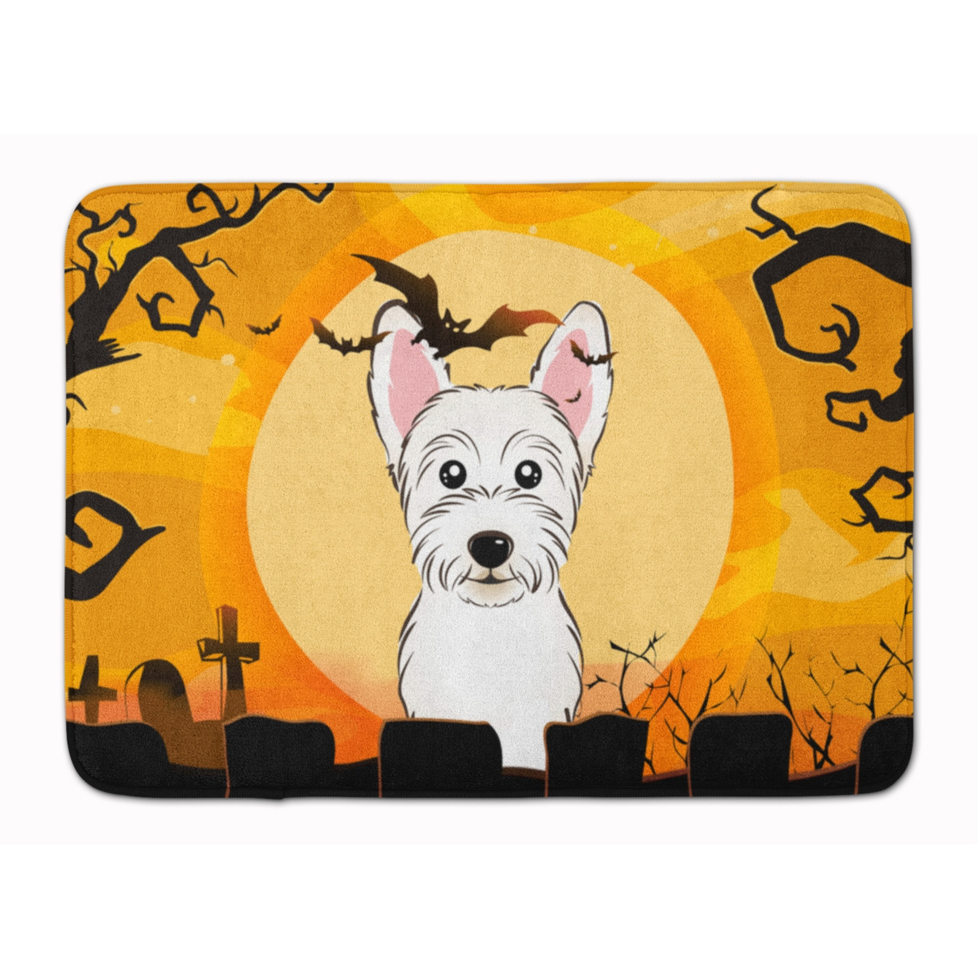 &quotCaroline's Treasures Halloween Westie Floor Mat, 19"" x 27"", Multicolor"