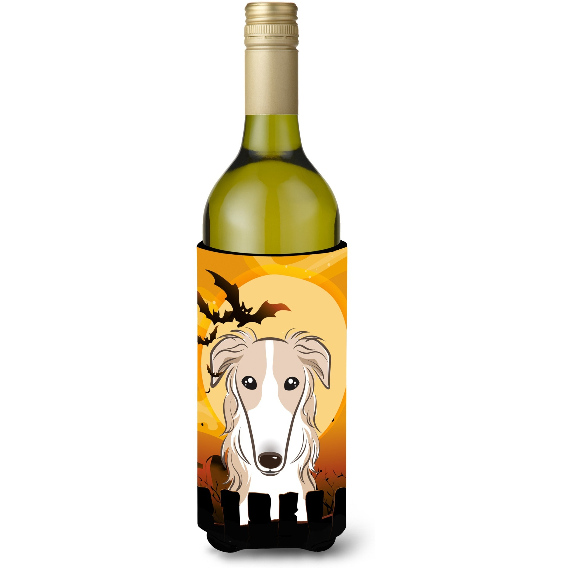 &quotCaroline's Treasures Halloween Borzoi Wine Bottle Koozie Hugger, 750 ml, Multicolor"