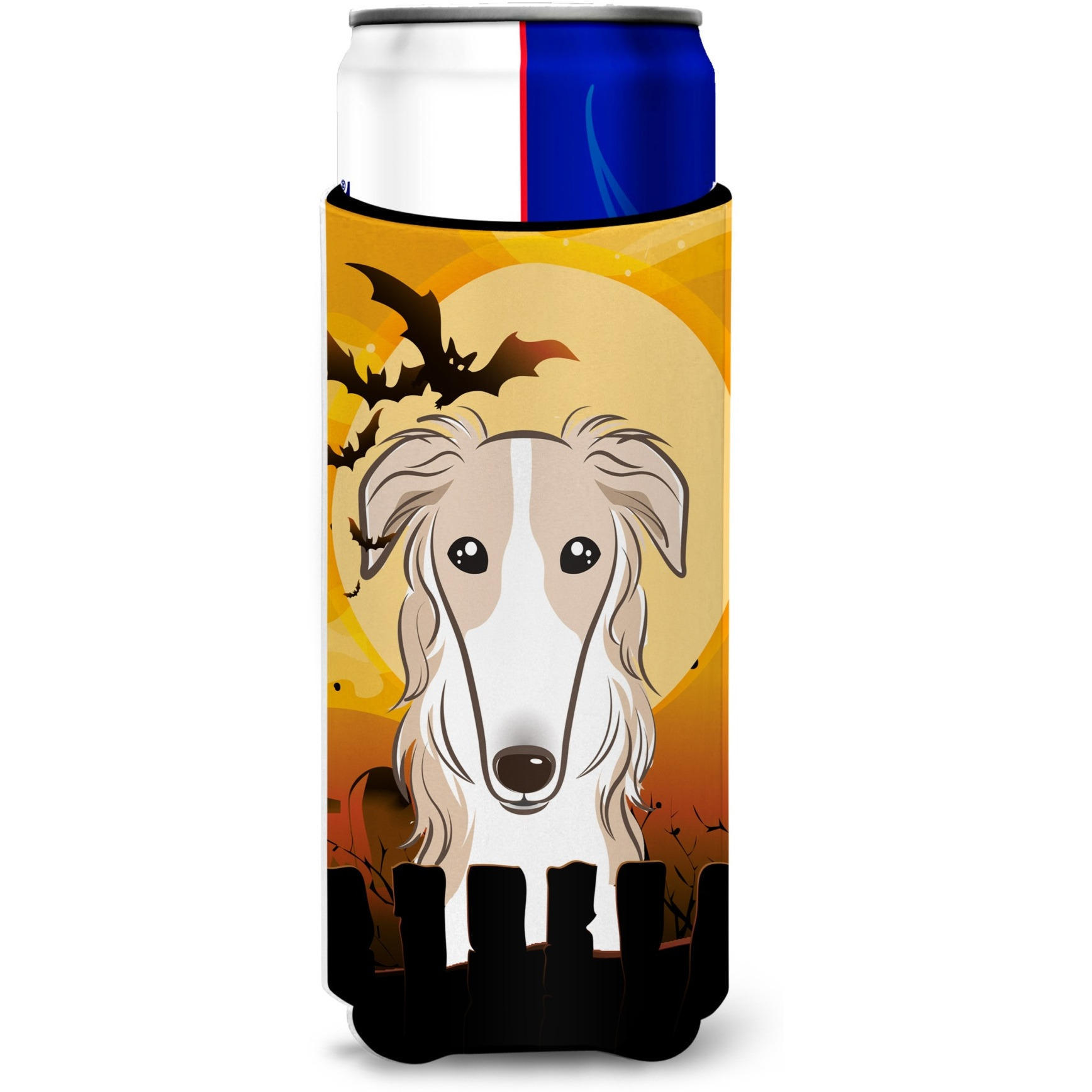 &quotCaroline's Treasures Halloween Borzoi Michelob Ultra Koozies for Slim Cans, Multicolor"