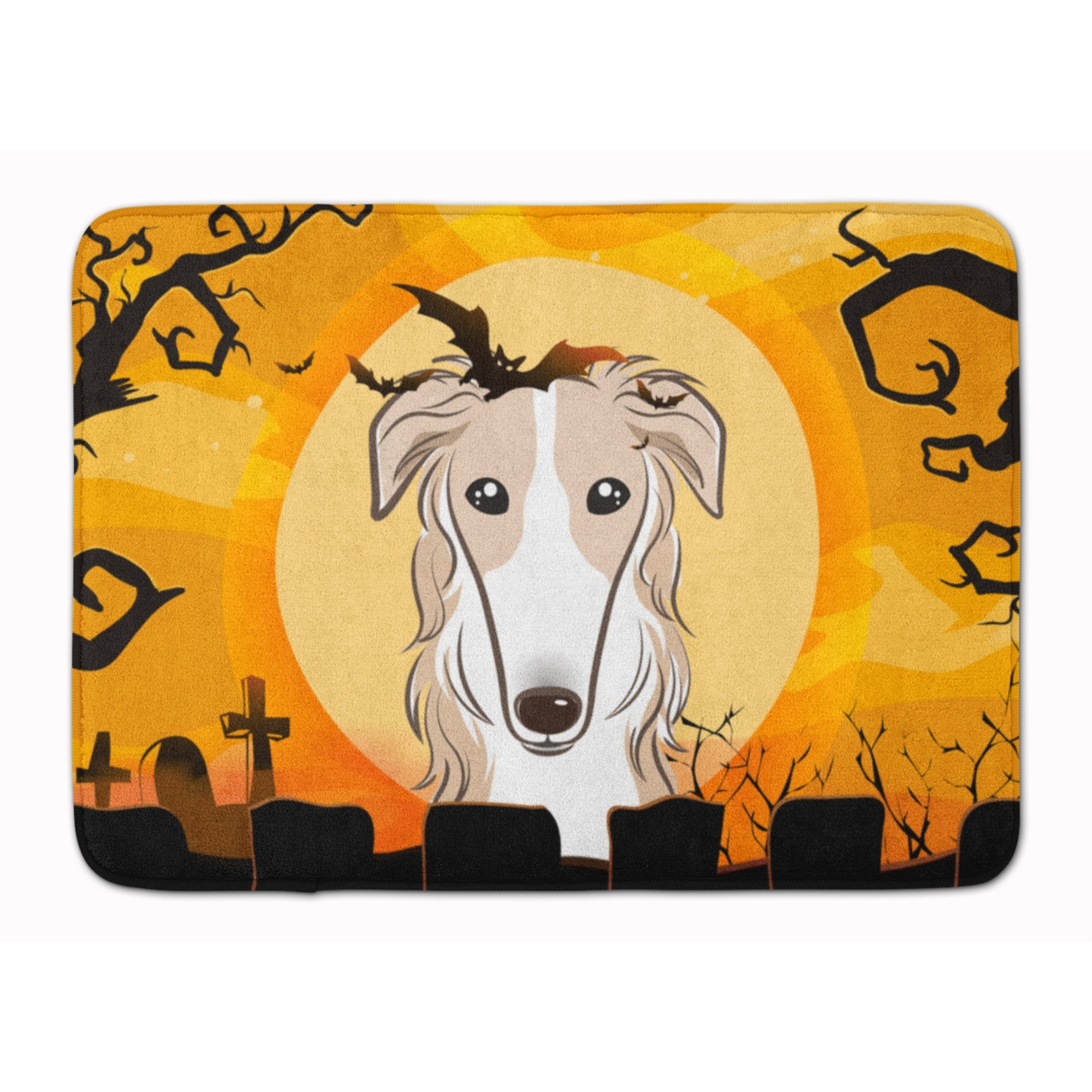 &quotCaroline's Treasures Halloween Borzoi Floor Mat, 19"" x 27"", Multicolor"