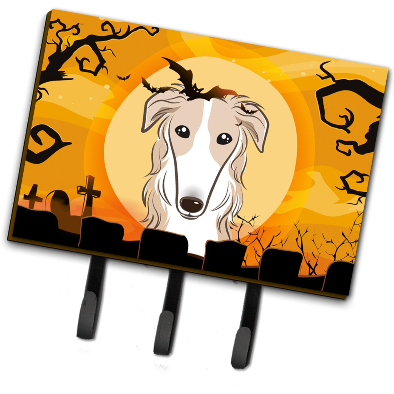 &quotCaroline's Treasures BB1786TH68 Halloween Borzoi Leash or Key Holder, Large, Multicolor"