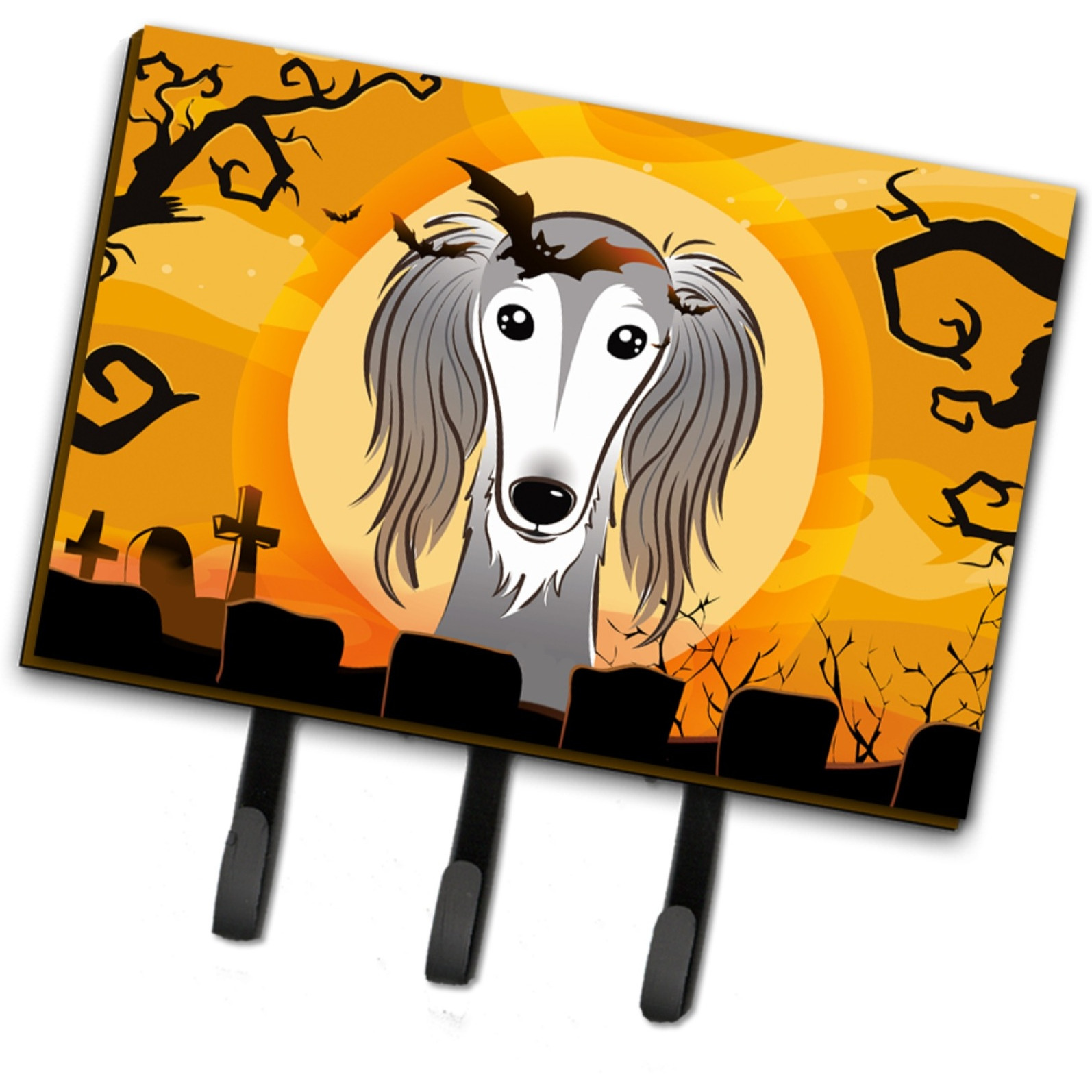 &quotCaroline's Treasures BB1787TH68 Halloween Saluki Leash or Key Holder, Large, Multicolor"