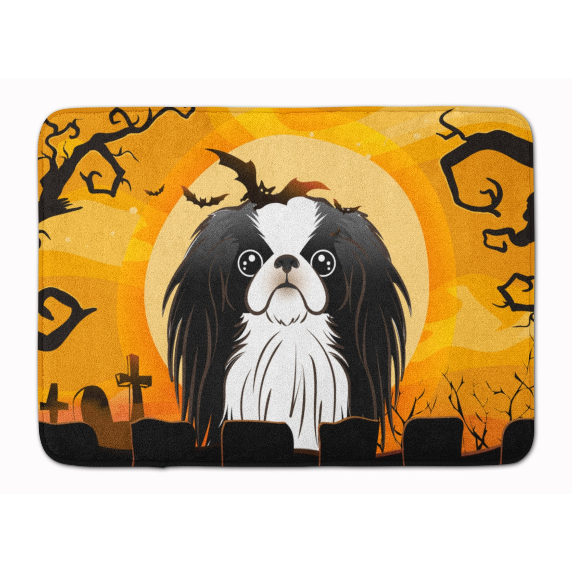 &quotCaroline's Treasures Halloween Japanese Chin Floor Mat, 19"" x 27"", Multicolor"