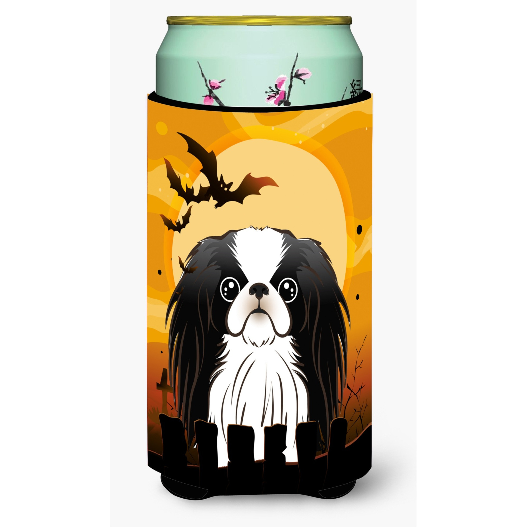 &quotCaroline's Treasures Halloween Japanese Chin Tall Boy Koozie Hugger, Multicolor"