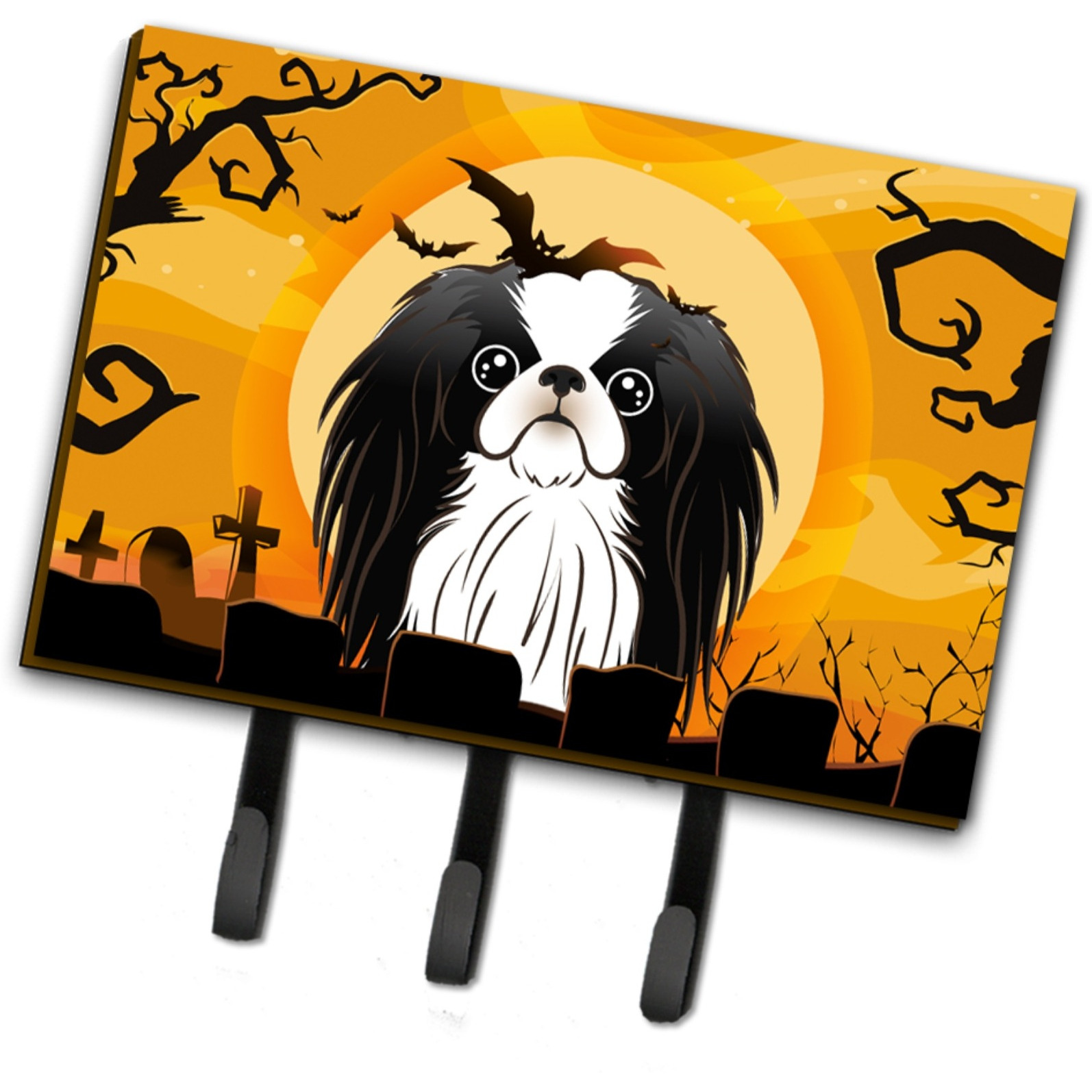 &quotCaroline's Treasures BB1788TH68 Halloween Japanese Chin Leash or Key Holder, Large, Multicolor"