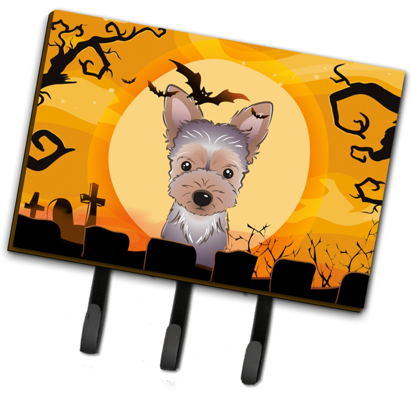 &quotCaroline's Treasures BB1790TH68 Halloween Yorkie Puppy Leash or Key Holder, Large, Multicolor"
