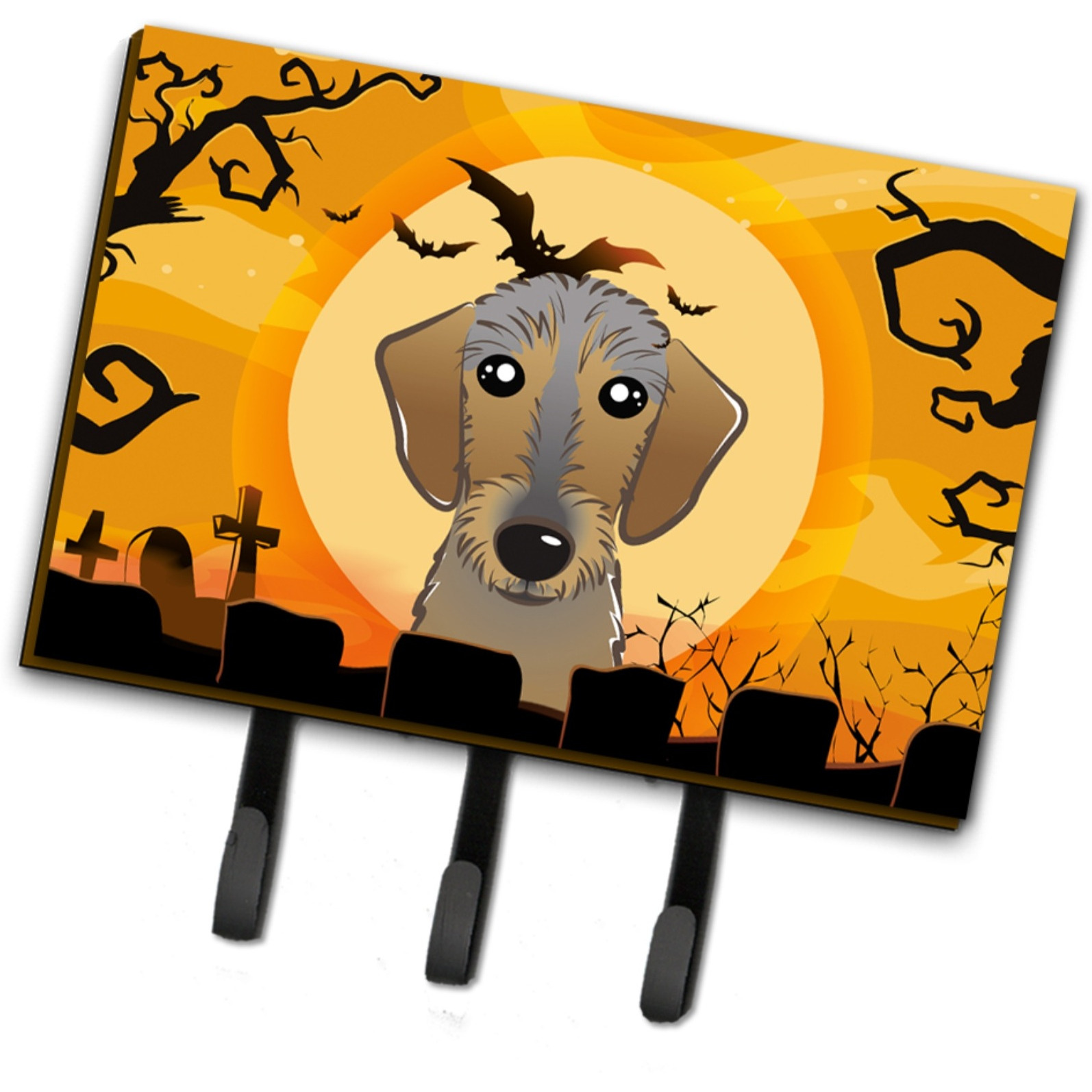 &quotCaroline's Treasures BB1791TH68 Halloween Wirehaired Dachshund Leash or Key Holder, Large, Multicolor"