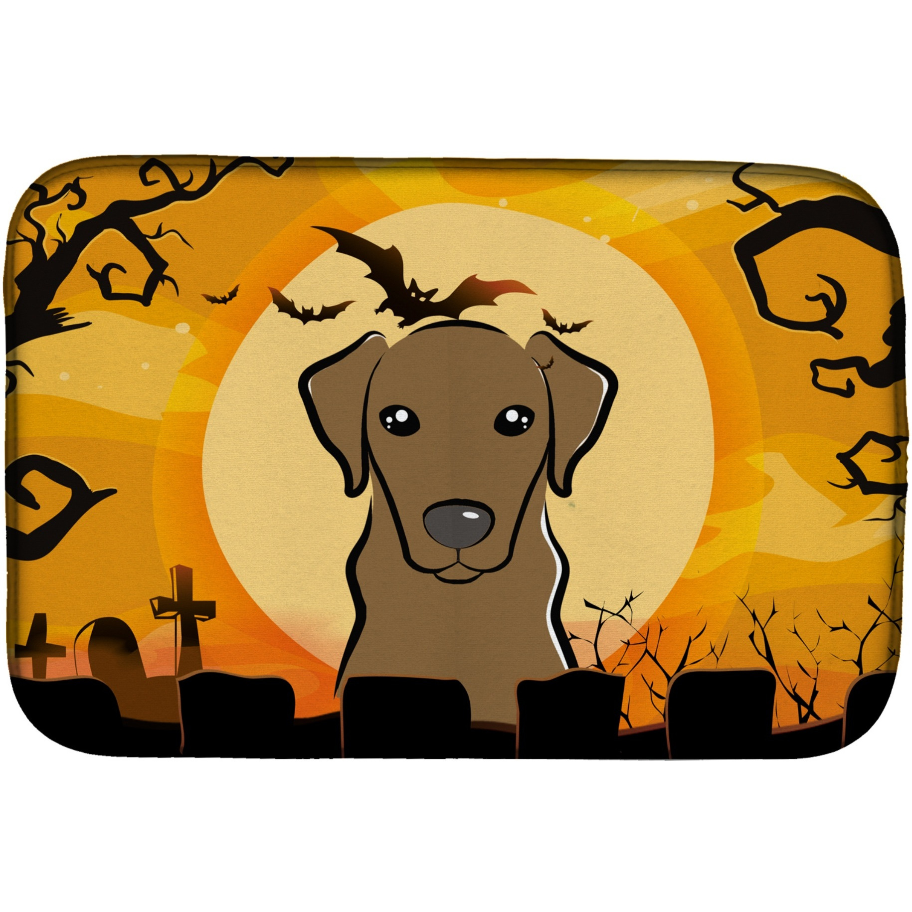 &quotCaroline's Treasures BB1792DDM Dish Drying Mat, 14"" x 21"", Halloween"