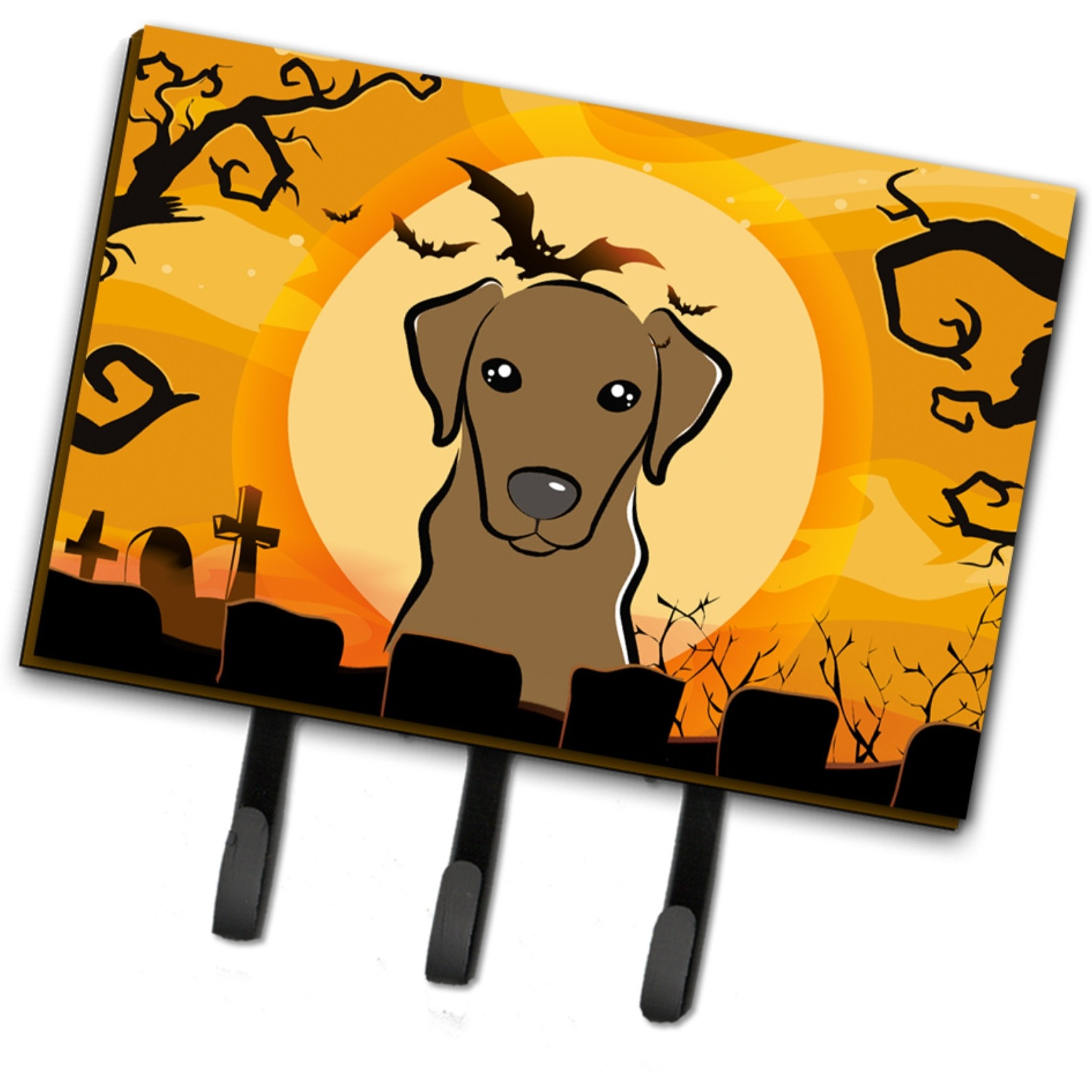&quotCaroline's Treasures BB1792TH68 Halloween Chocolate Labrador Leash or Key Holder, Large, Multicolor"