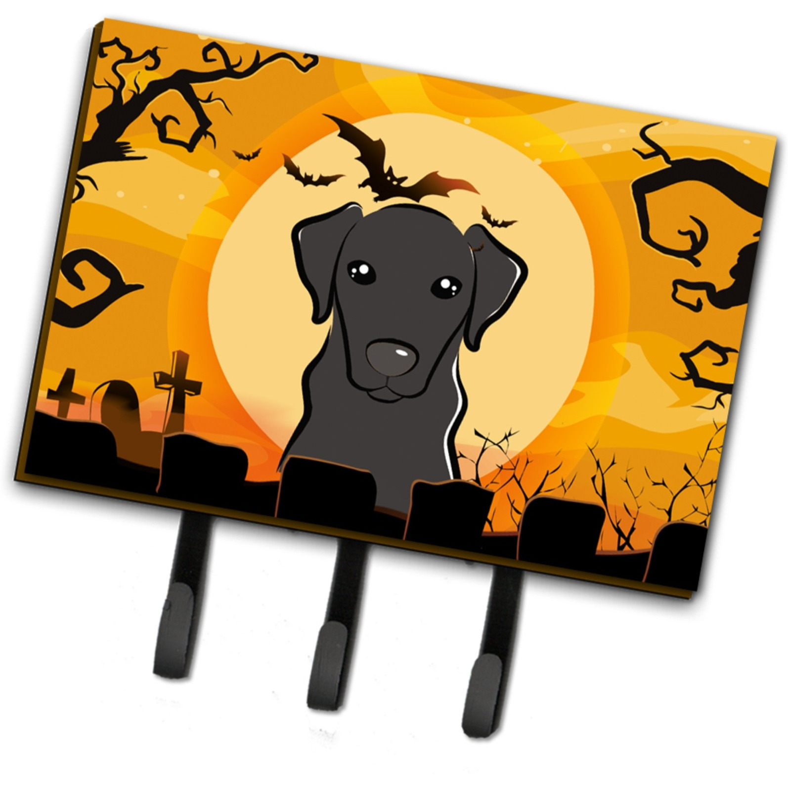 &quotCaroline's Treasures BB1793TH68 Halloween Black Labrador Leash or Key Holder, Large, Multicolor"