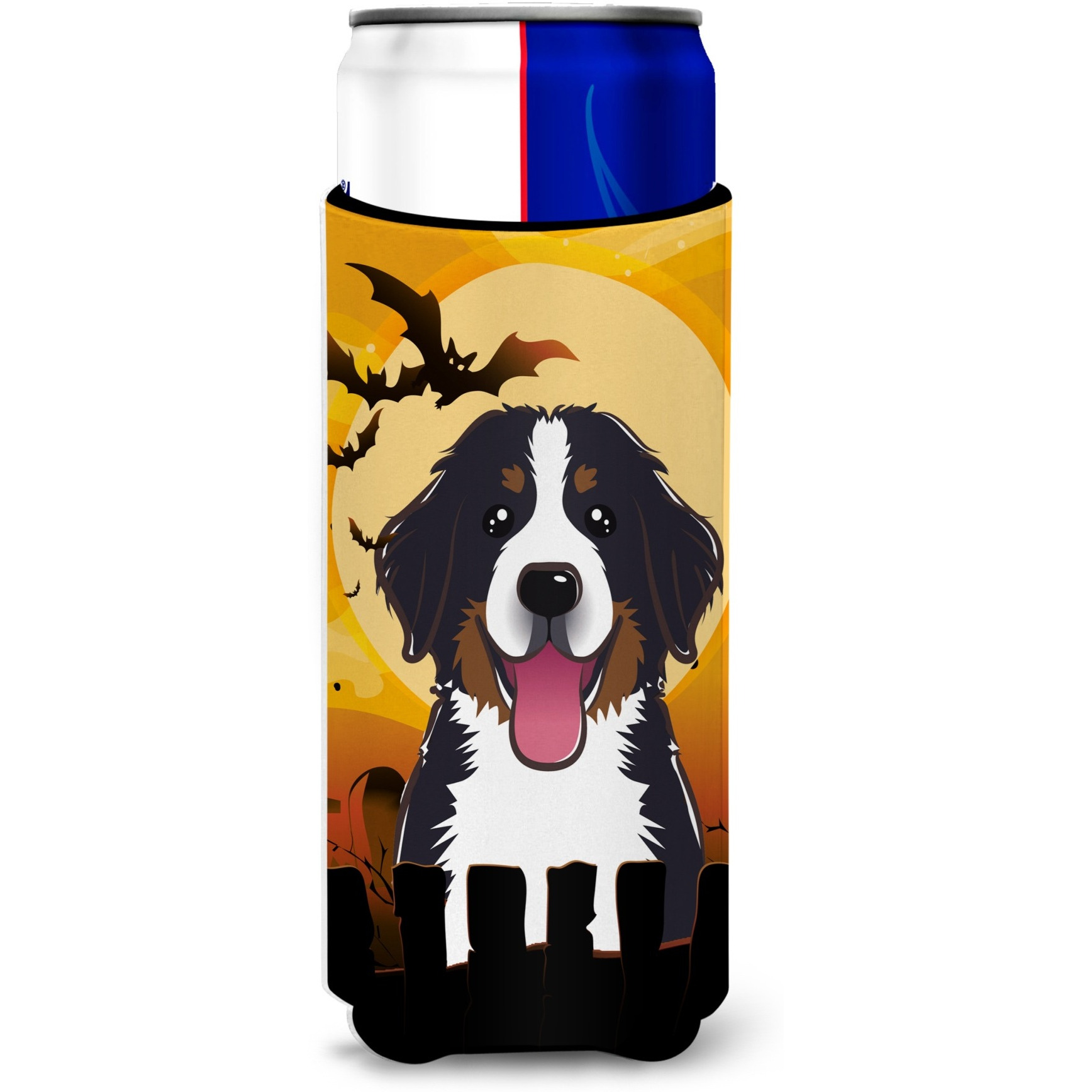 &quotCaroline's Treasures Halloween Bernese Mountain Dog Michelob Ultra Koozies for Slim Cans, Multicolor"