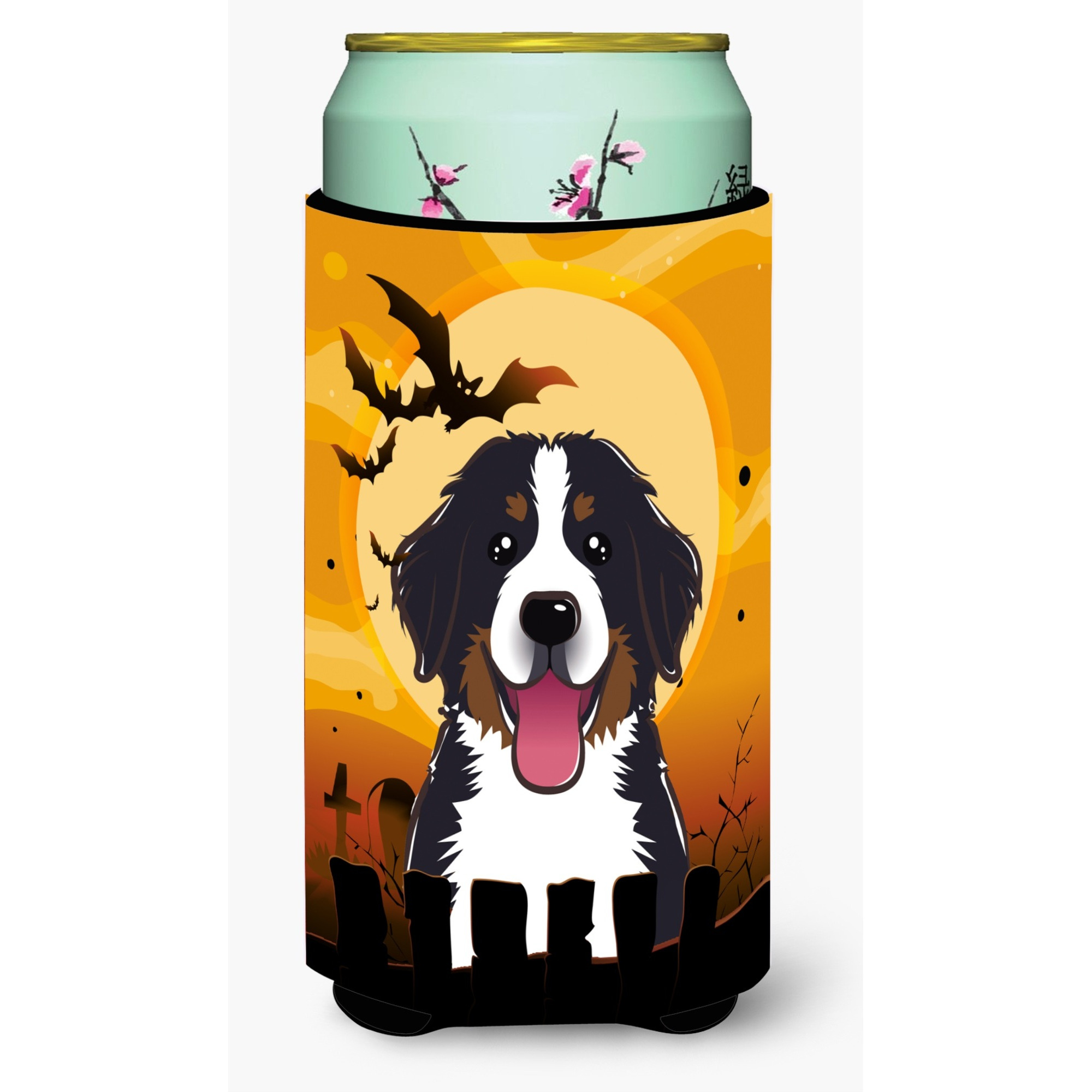 &quotCaroline's Treasures Halloween Bernese Mountain Dog Tall Boy Koozie Hugger, Multicolor"