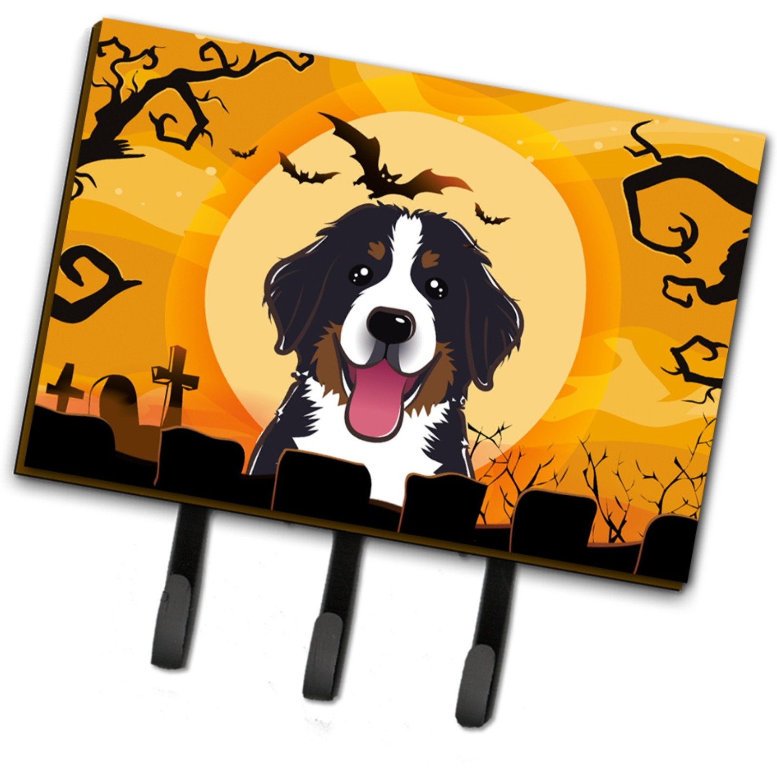 &quotCaroline's Treasures BB1795TH68 Halloween Bernese Mountain Dog Leash or Key Holder, Large, Multicolor"