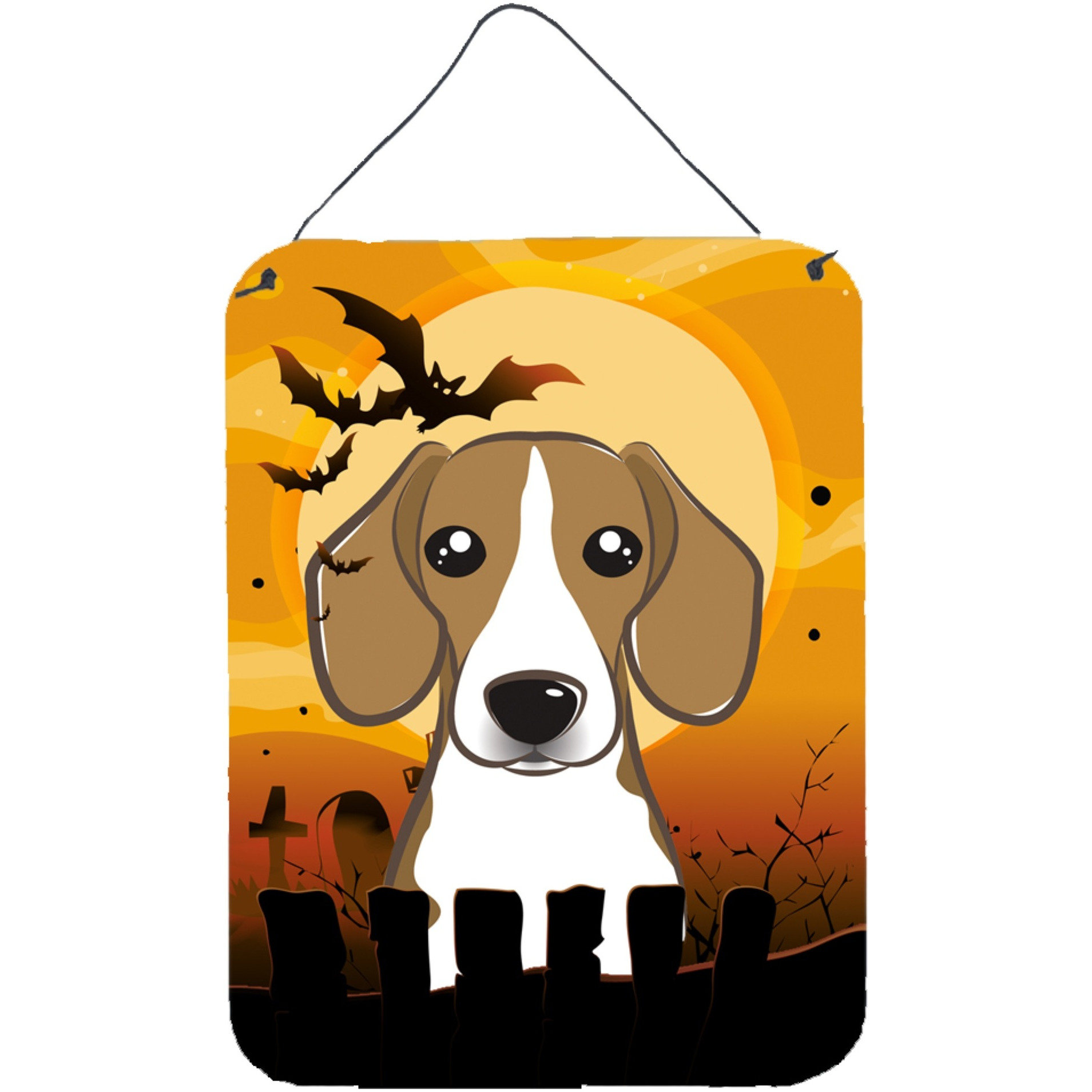 &quotCaroline's Treasures Halloween Beagle Wall or Door Hanging Prints BB1797DS1216, 16HX12W, Multicolor"