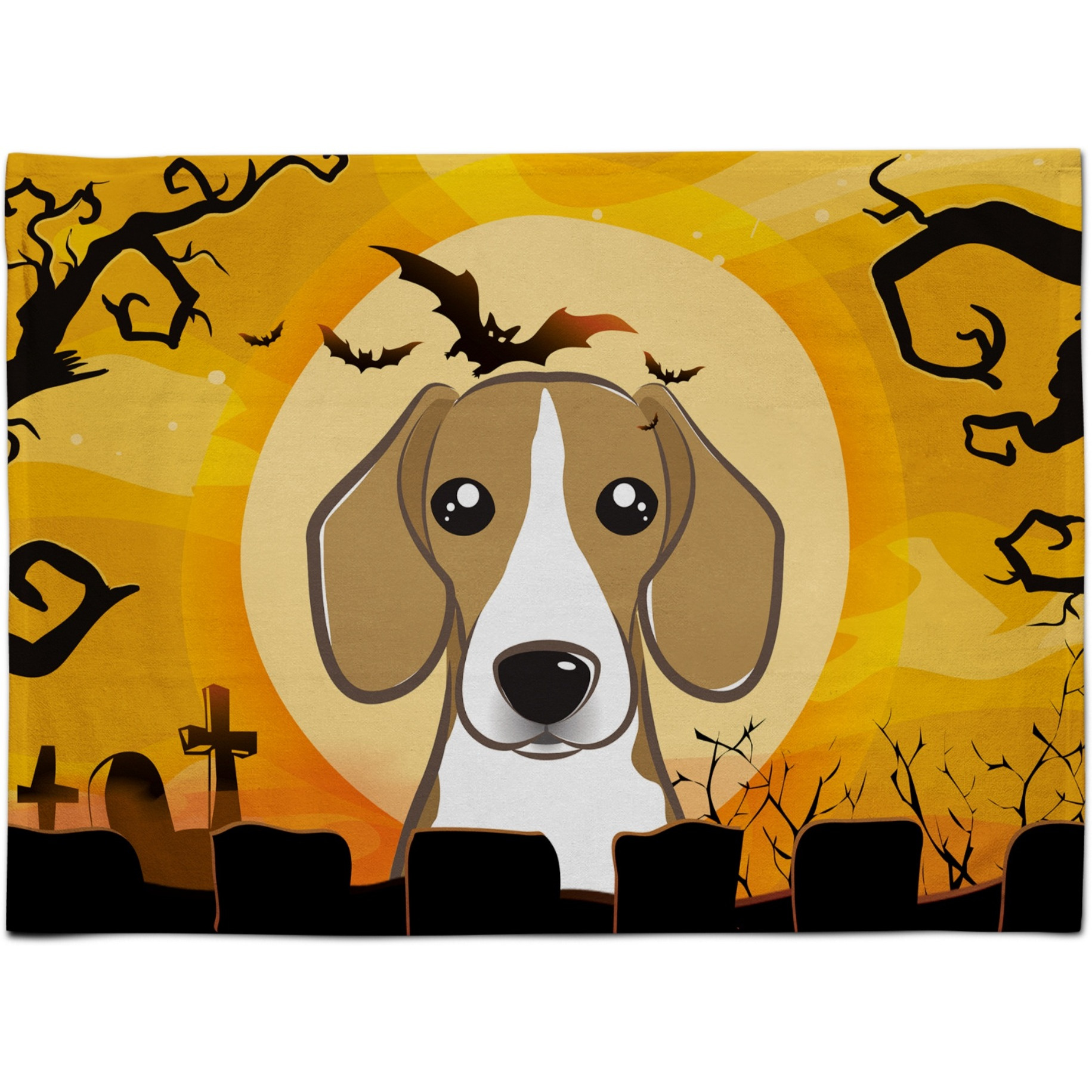&quotCaroline's Treasures BB1797PLMT Halloween Beagle Fabric Placemat, Multicolor"