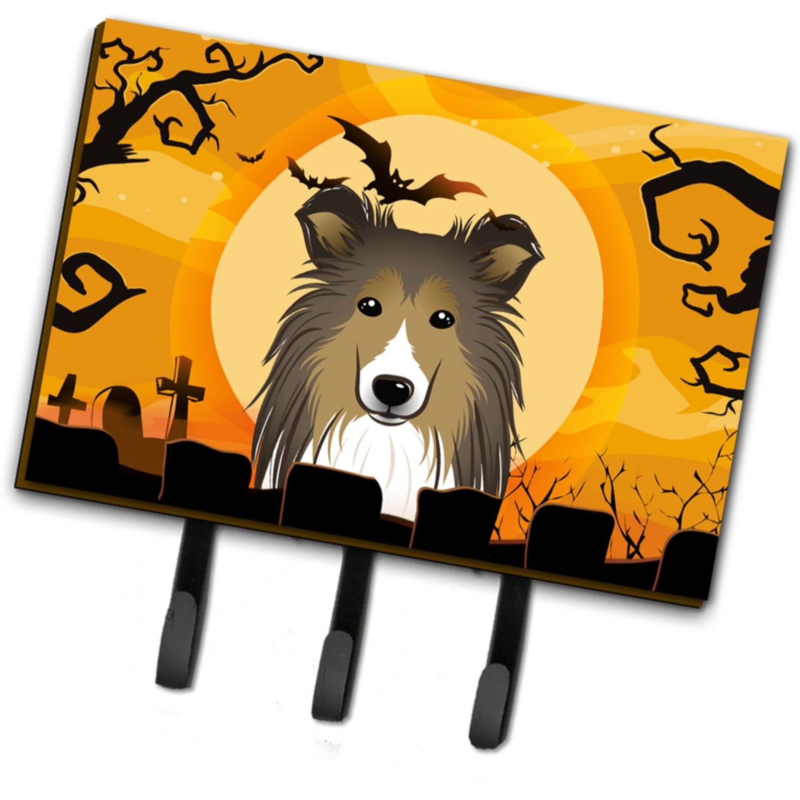 &quotCaroline's Treasures BB1800TH68 Halloween Sheltie Leash or Key Holder, Large, Multicolor"