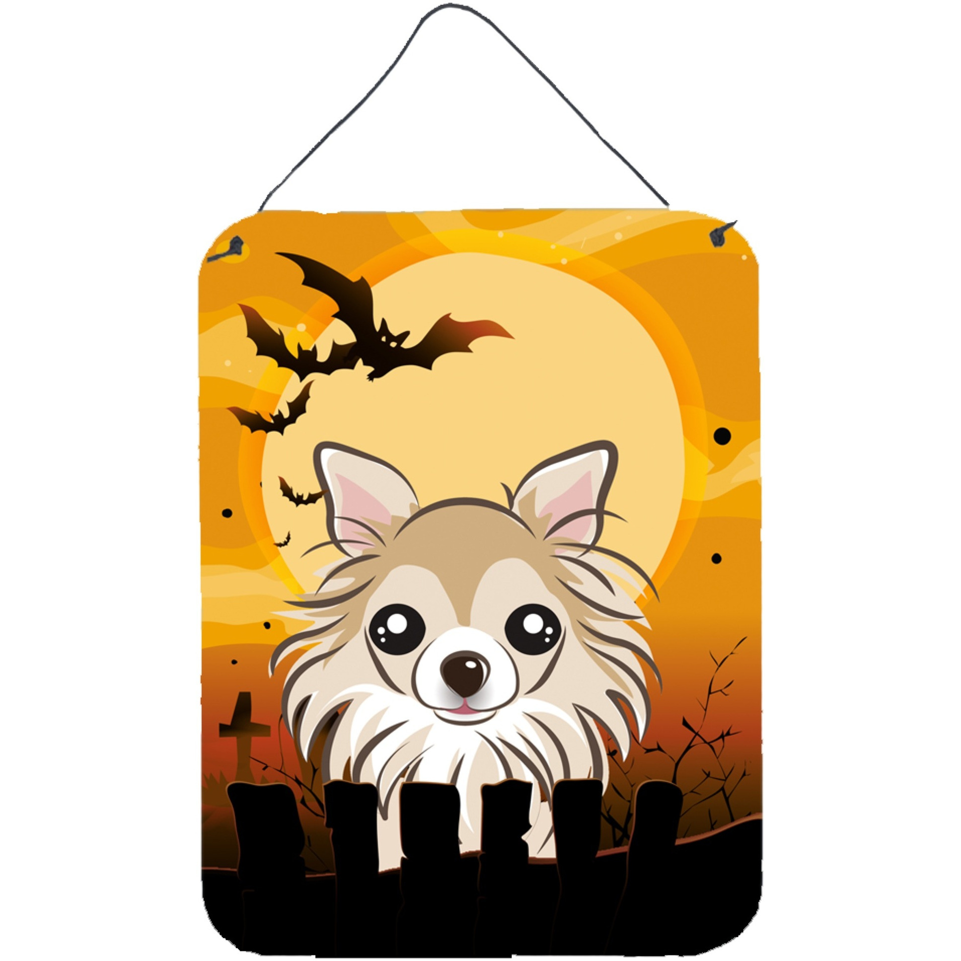 &quotCaroline's Treasures Halloween Chihuahua Wall or Door Hanging Prints BB1809DS1216, 16HX12W, Multicolor"