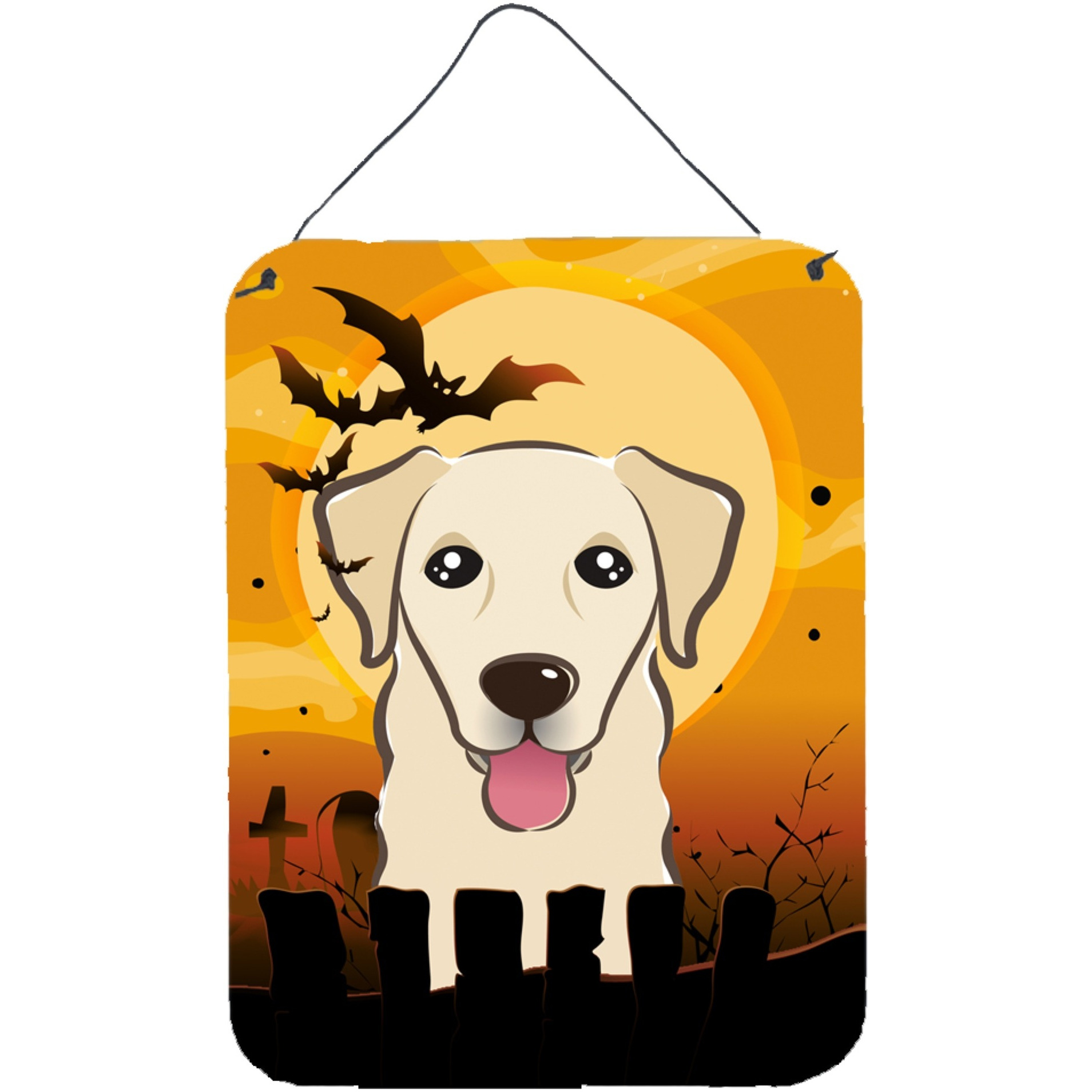 &quotCaroline's Treasures Halloween Golden Retriever Wall or Door Hanging Prints BB1810DS1216, 16HX12W, Multicolor"