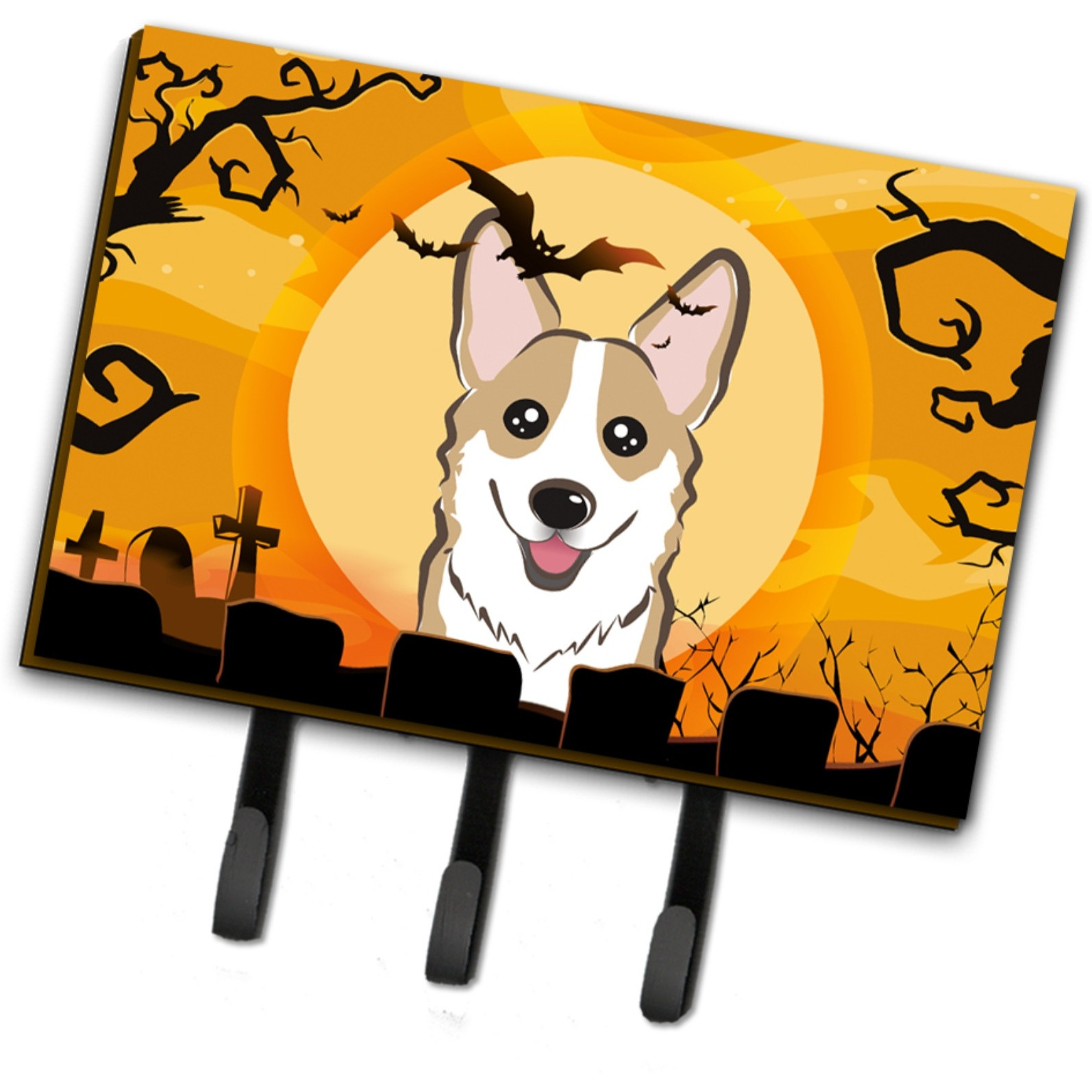 &quotCaroline's Treasures BB1811TH68 Halloween Sable Corgi Leash or Key Holder, Large, Multicolor"