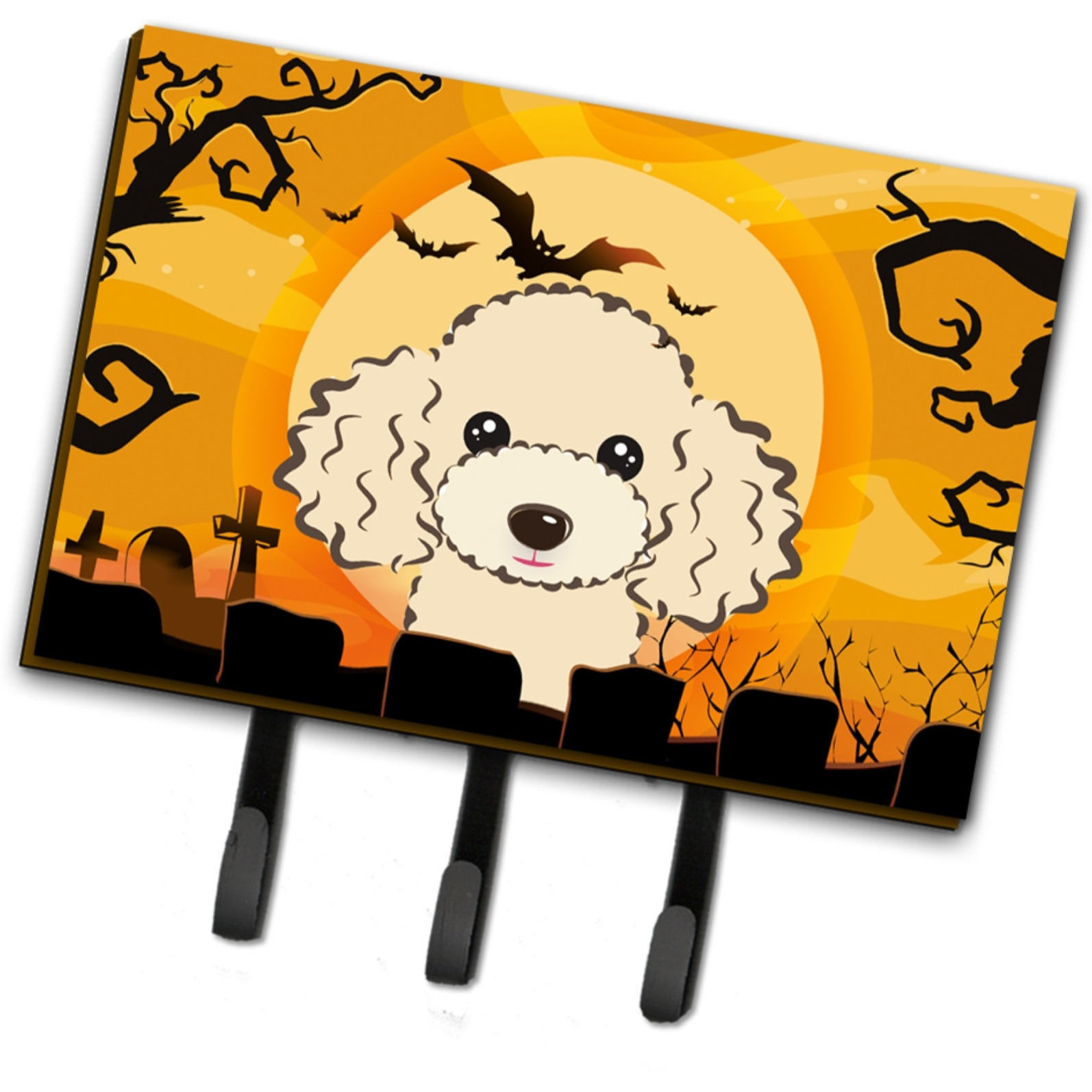 &quotCaroline's Treasures BB1816TH68 Halloween Buff Poodle Leash or Key Holder, Large, Multicolor"