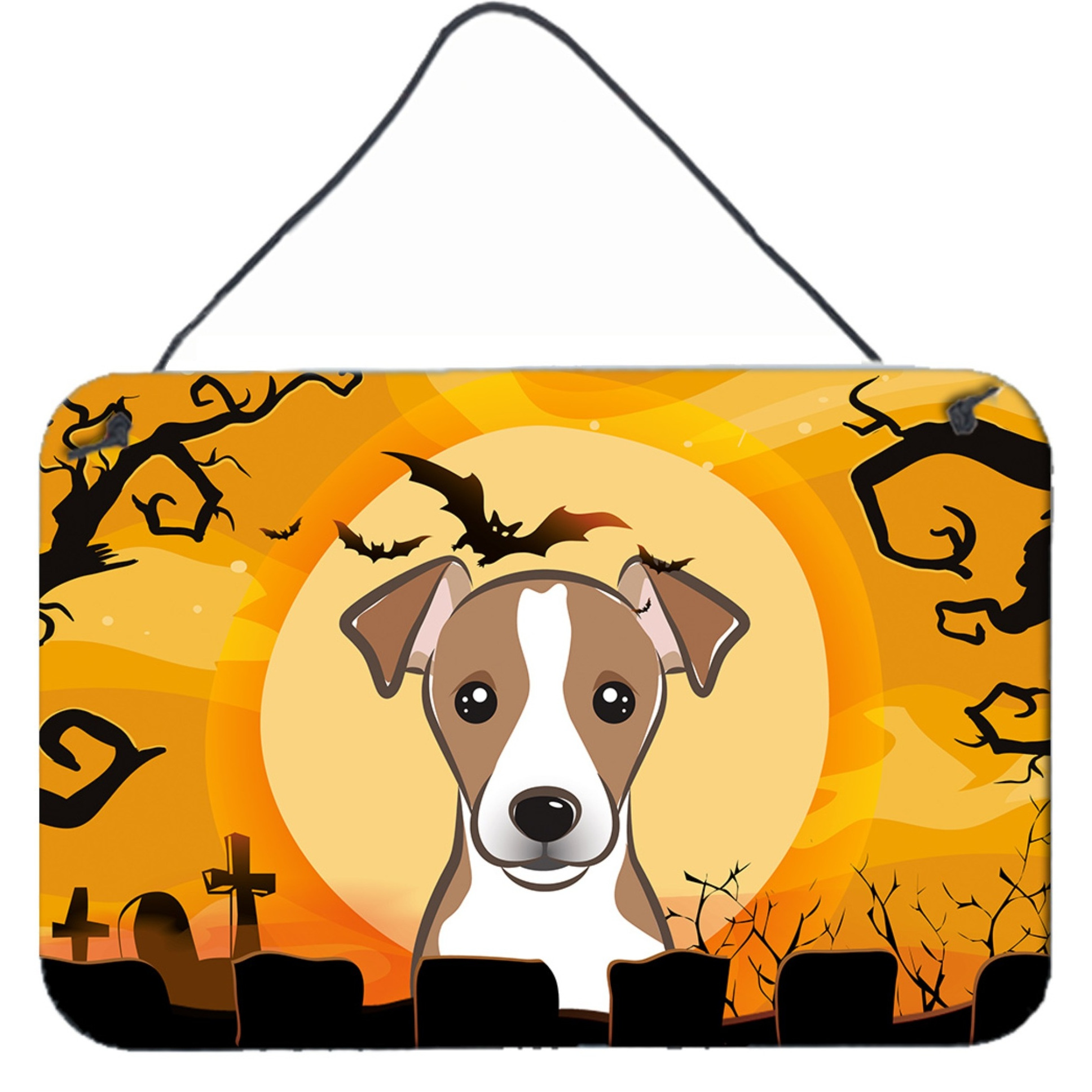 &quotCaroline's Treasures Halloween Jack Russell Terrier Wall or Door Hanging Prints BB1818DS812, 8HX12W, Multicolor"