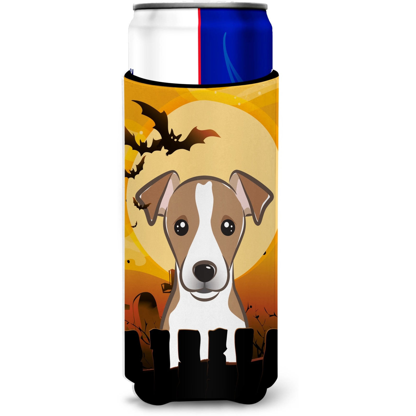 &quotCaroline's Treasures BB1818MUK Halloween Jack Russell Terrier Michelob Ultra Koozies for Slim Cans, Multicolor"