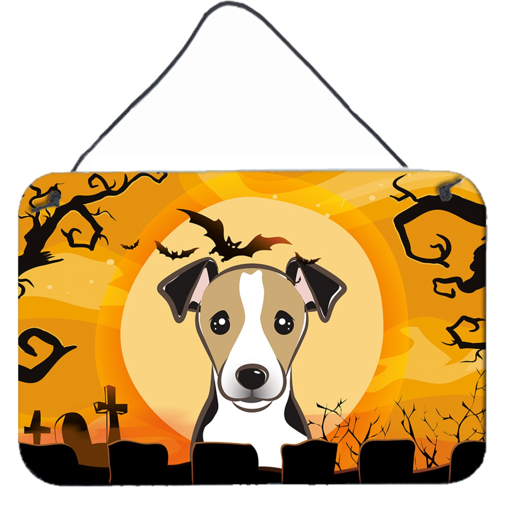 &quotCaroline's Treasures Halloween Jack Russell Terrier Wall or Door Hanging Prints BB1819DS812, 8HX12W"