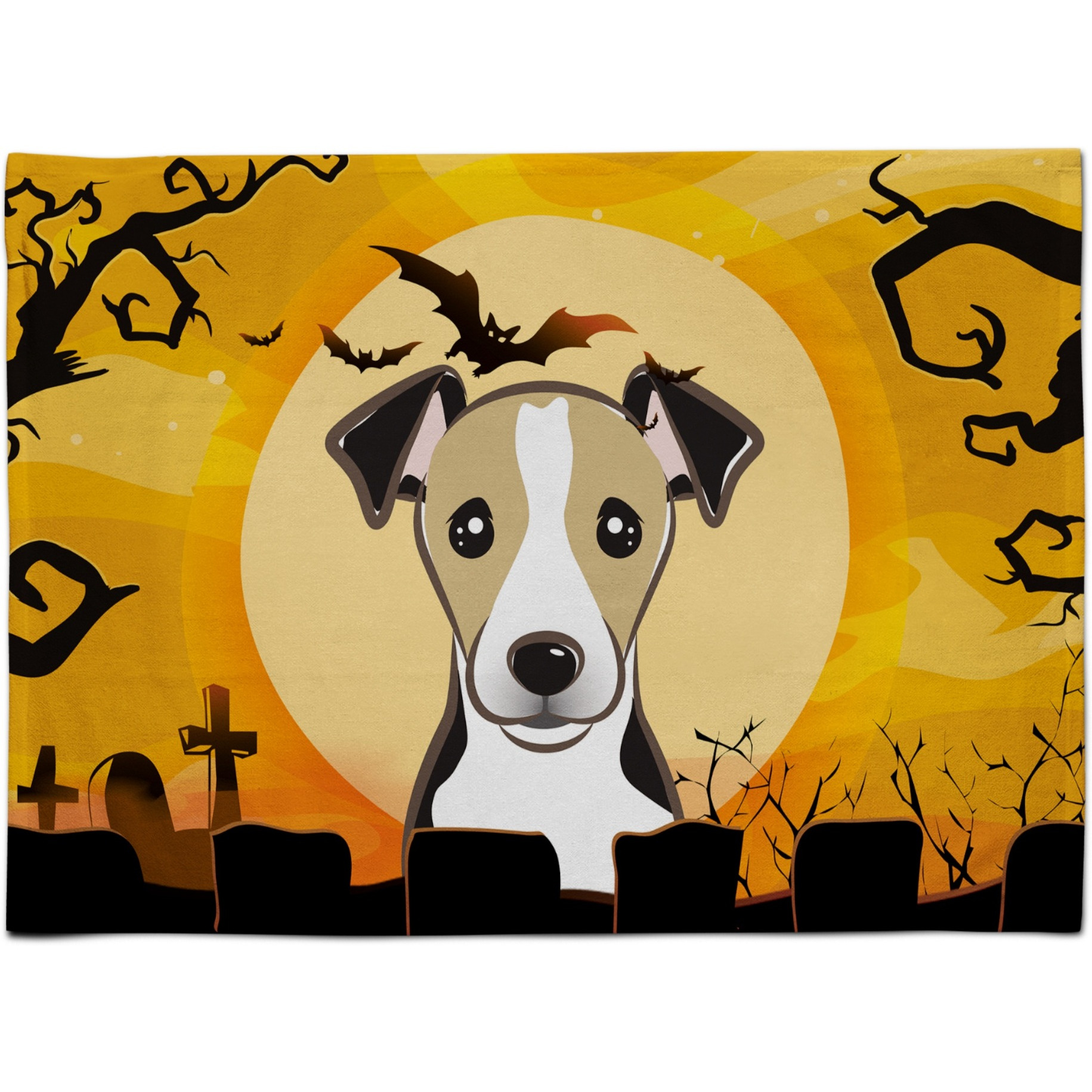 &quotCaroline's Treasures BB1819PLMT Halloween Jack Russell Terrier Fabric Placemat, Multicolor"