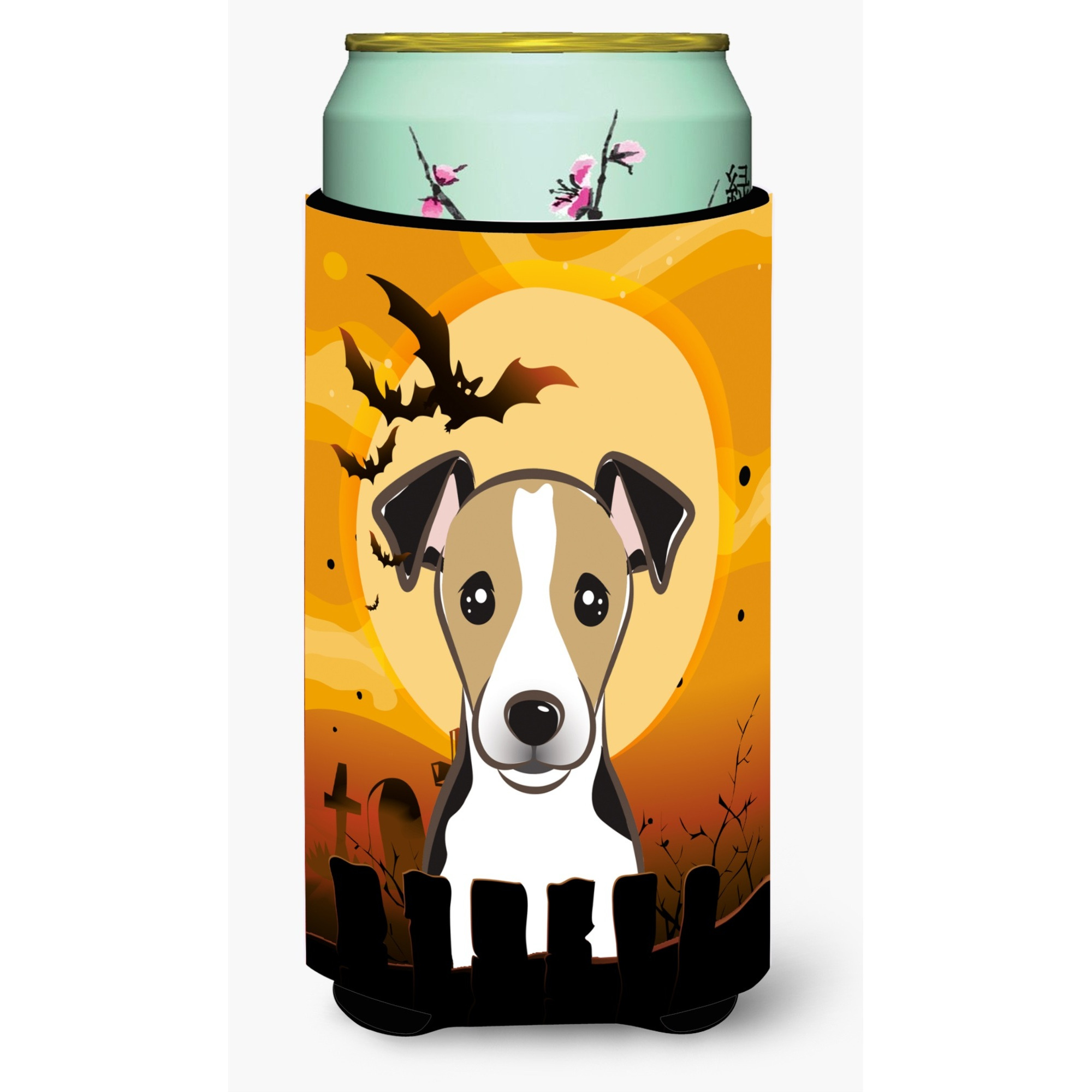 &quotCaroline's Treasures BB1819TBC Halloween Jack Russell Terrier Tall Boy Koozie Hugger, Multicolor"
