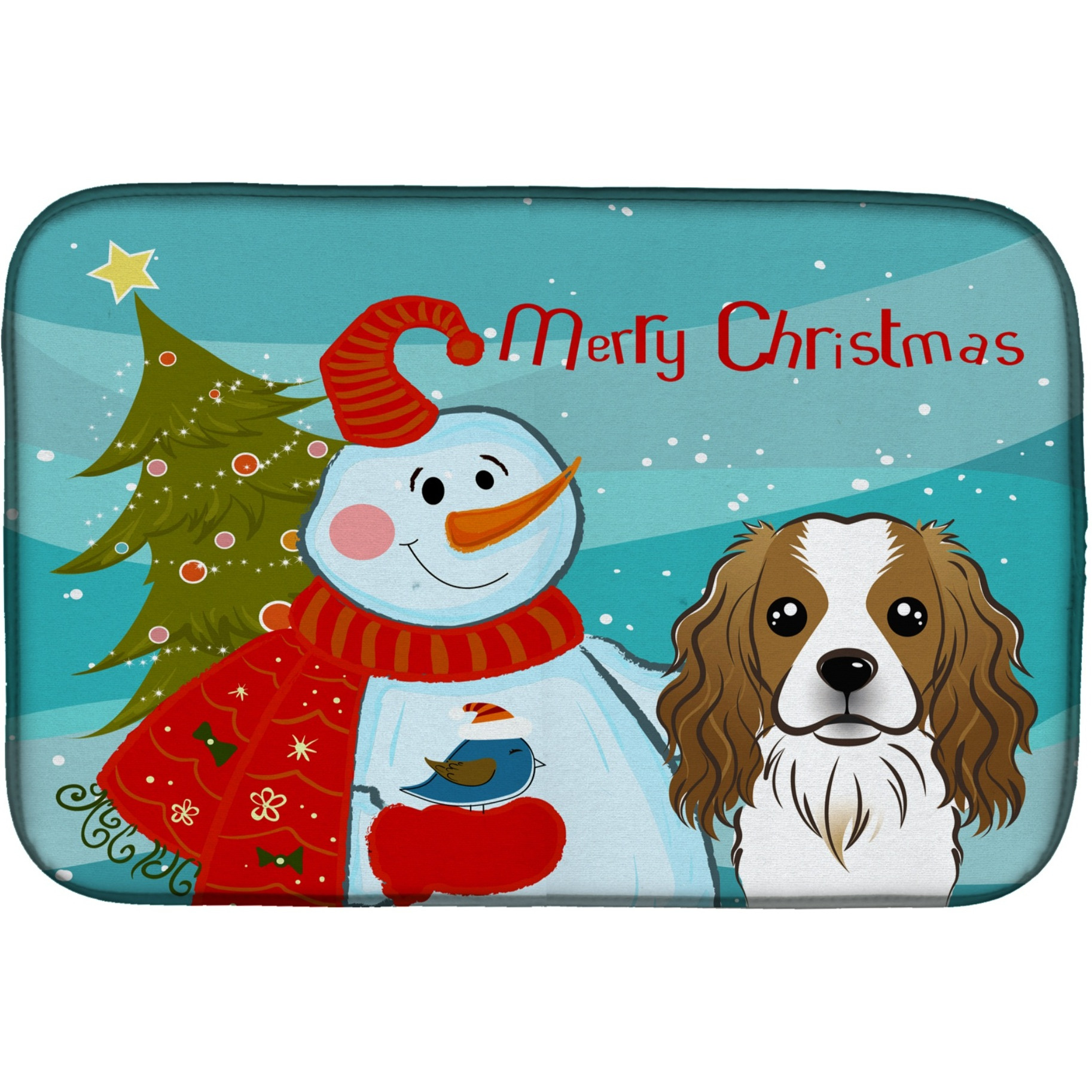 &quotCaroline's Treasures BB1844DDM Dish Drying Mat, 14"" x 21"", Snowman"