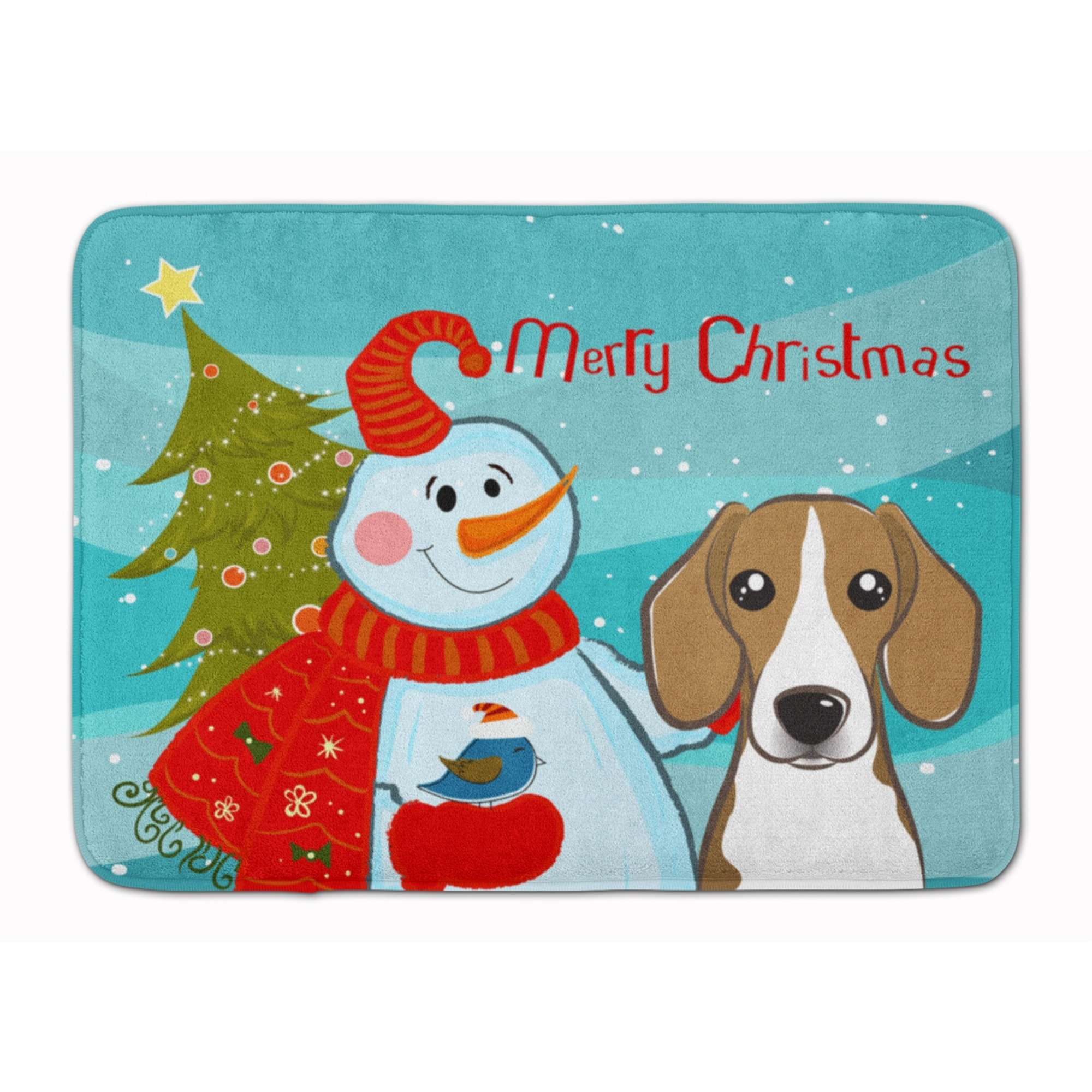 &quotCaroline's Treasures Snowman with Beagle Floor Mat, 19"" x 27"", Multicolor"