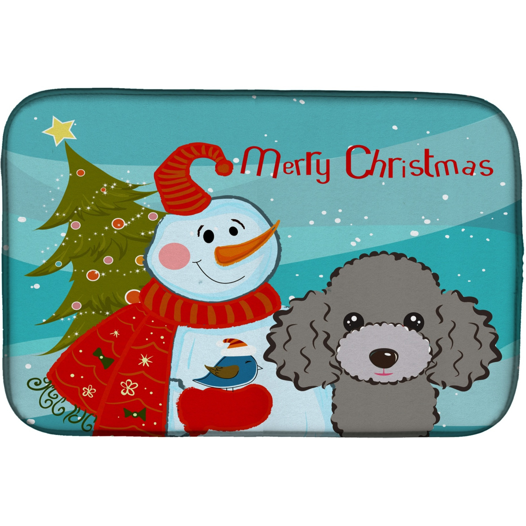 &quotCaroline's Treasures Snowman Dish Drying Mat, 14"" x 21"""