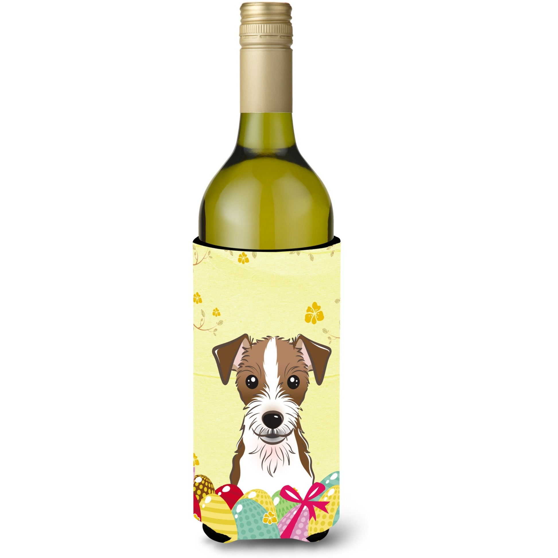 &quotCaroline's Treasures BB1884LITERK "&quotJack Russell Terrier Easter Egg Hunt"" Wine Bottle Hugger Koozie, 750ml, Multicolor"