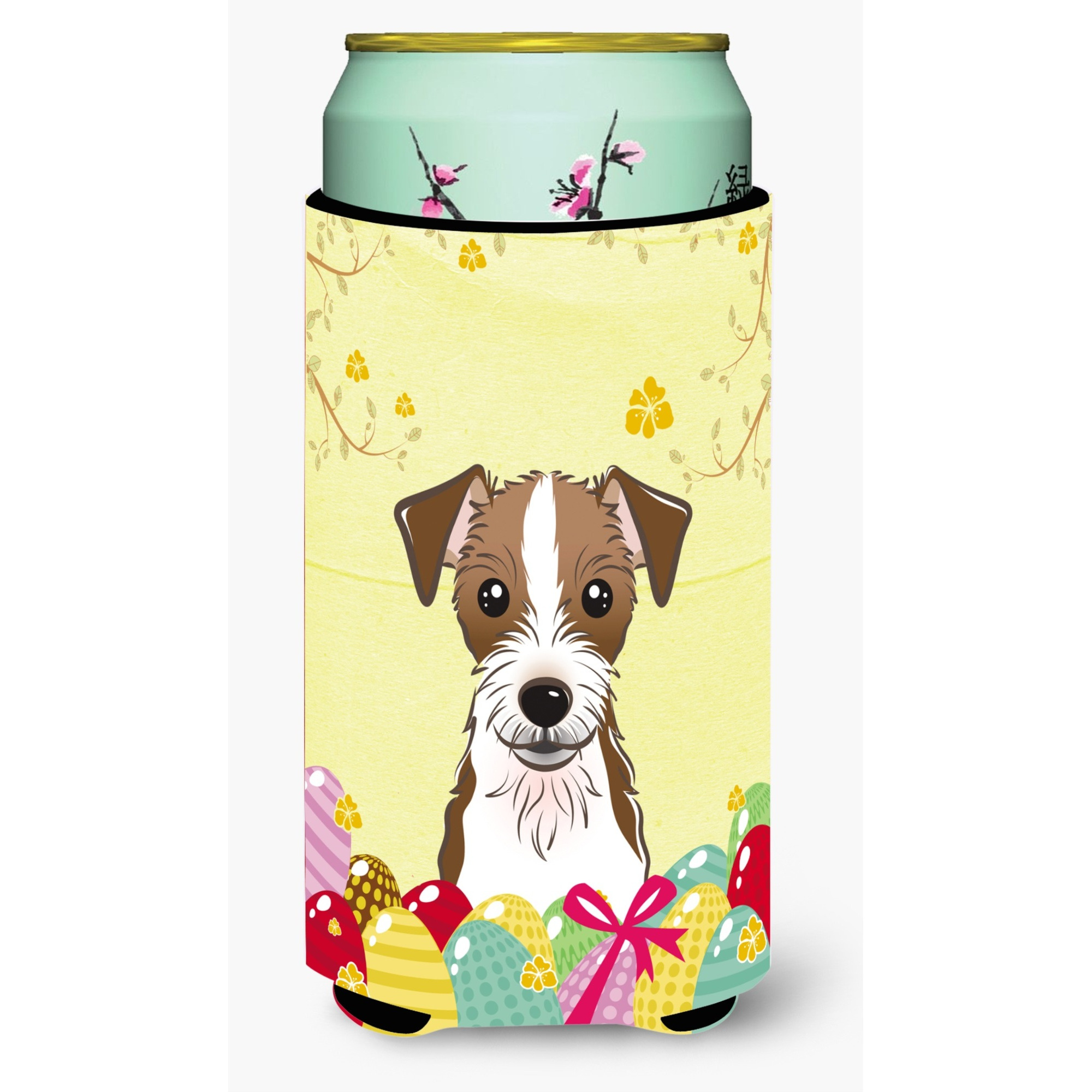 &quotCaroline's Treasures BB1884TBC "&quotJack Russell Terrier Easter Egg Hunt"" Tall Boy Hugger Koozie, Multicolor"