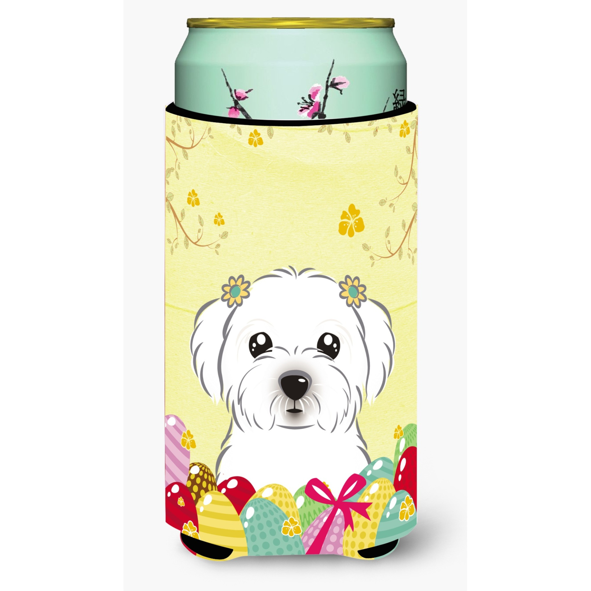&quotCaroline's Treasures BB1890TBC "&quotMaltese Easter Egg Hunt"" Tall Boy Hugger Koozie, Multicolor"