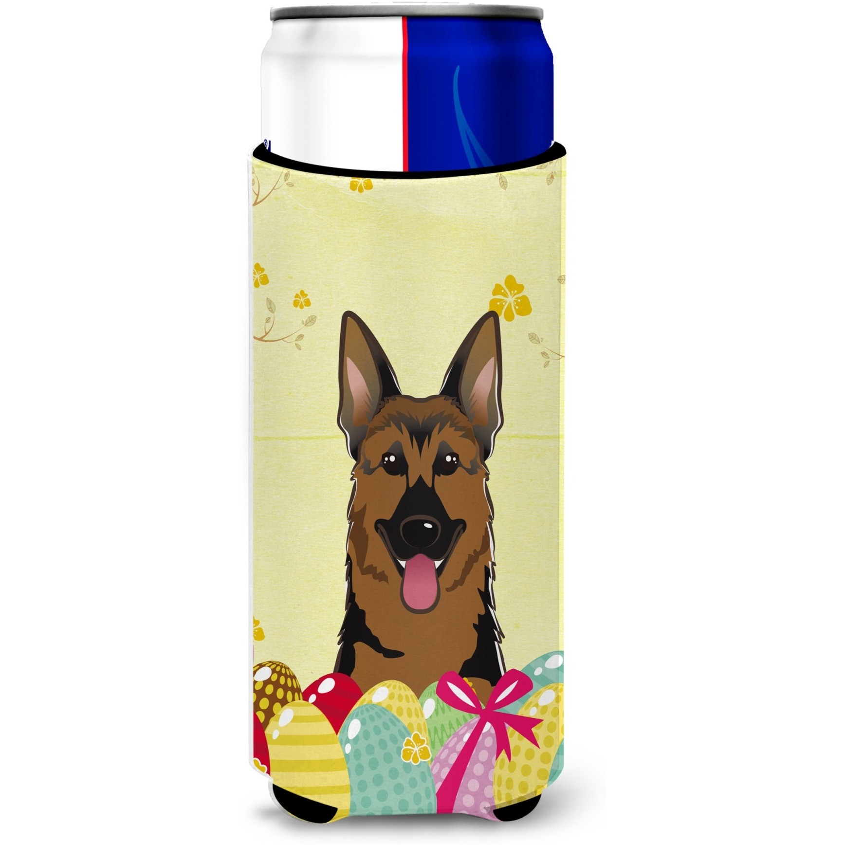 &quotCaroline's Treasures BB1893MUK "&quotGerman Shepherd Easter Egg Hunt Michelob Ultra Koozies for Slim Cans, Multicolor"