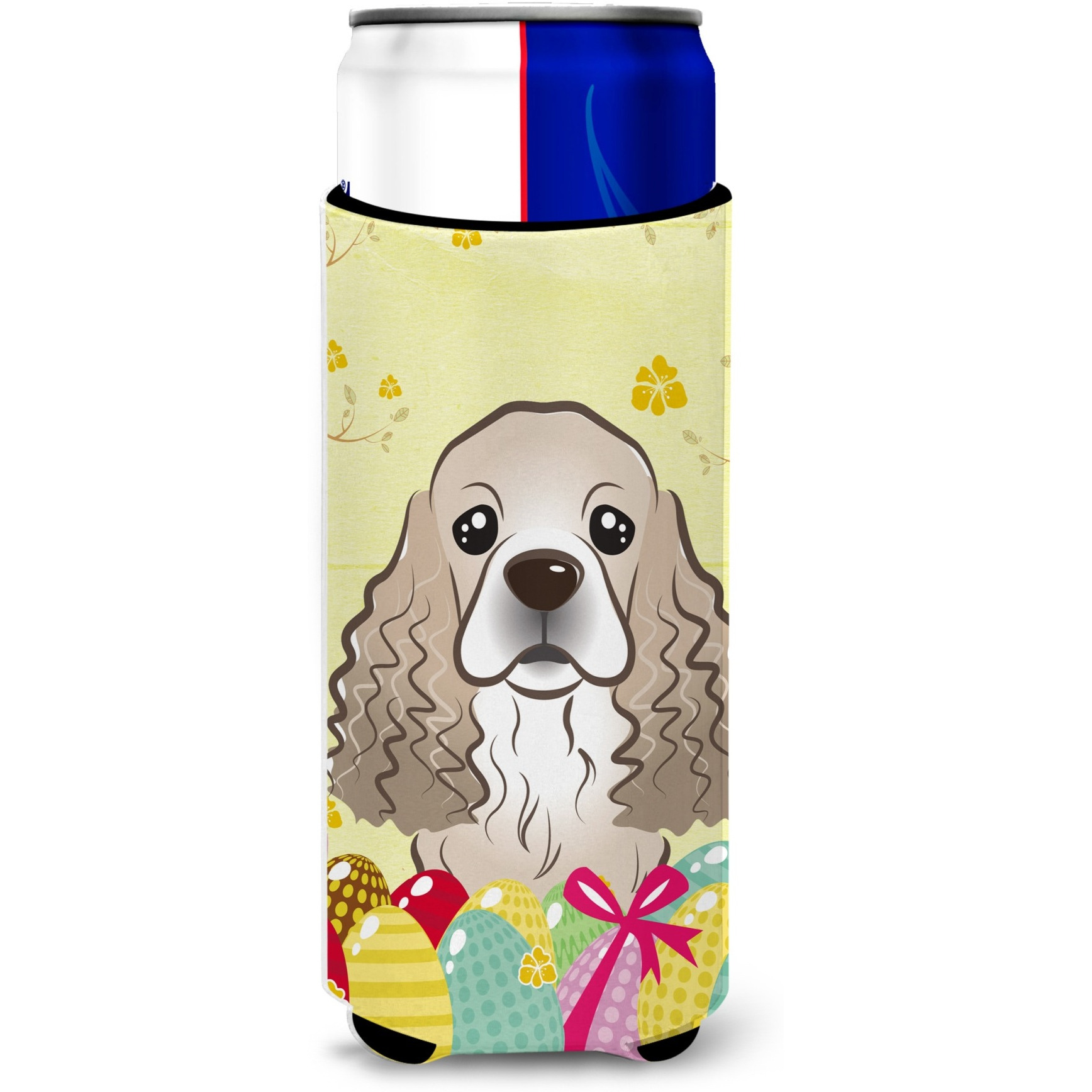 &quotCaroline's Treasures BB1898MUK "&quotCocker Spaniel Easter Egg Hunt Michelob Ultra Koozies for Slim Cans, Multicolor"