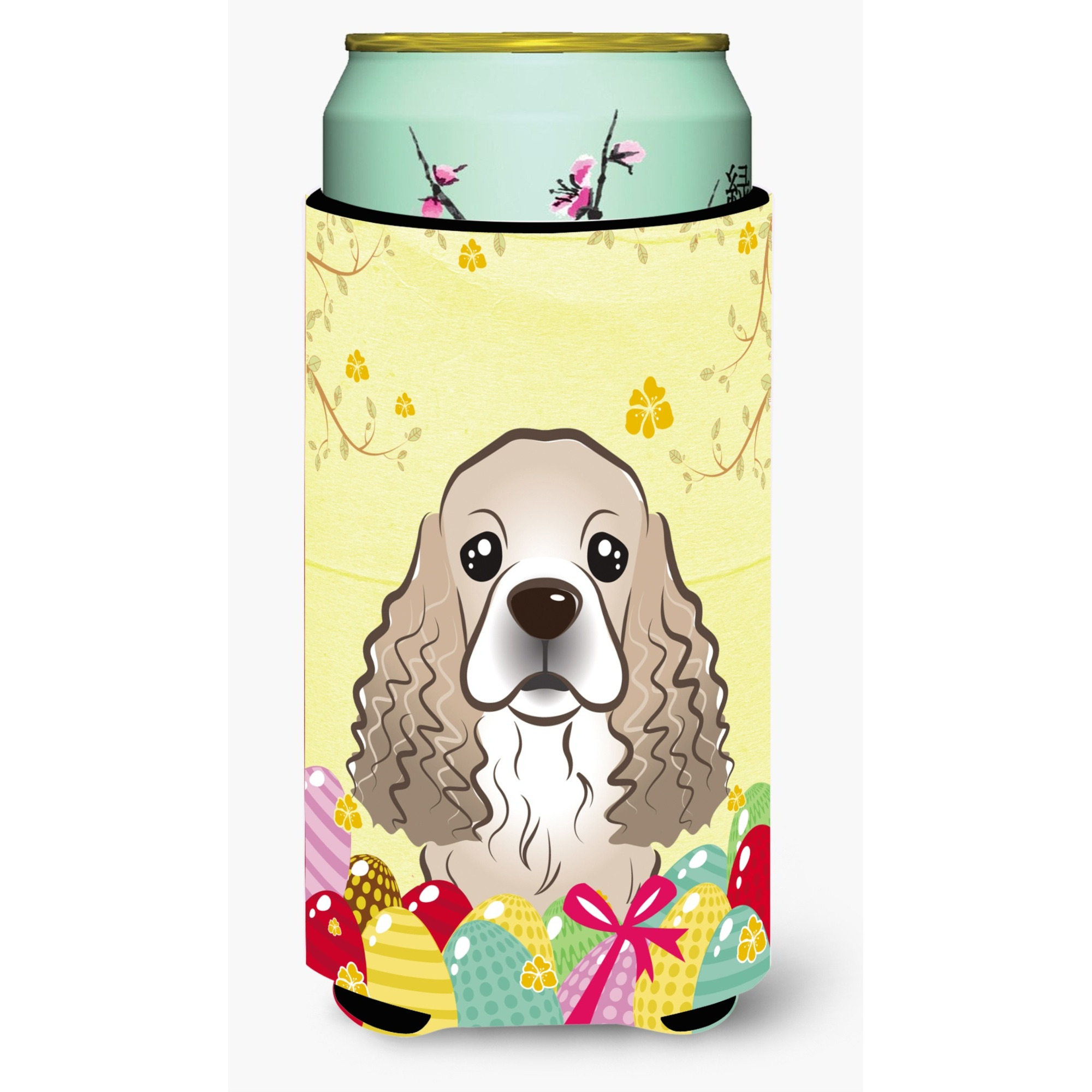 &quotCaroline's Treasures BB1898TBC "&quotCocker Spaniel Easter Egg Hunt"" Tall Boy Hugger Koozie, Multicolor"