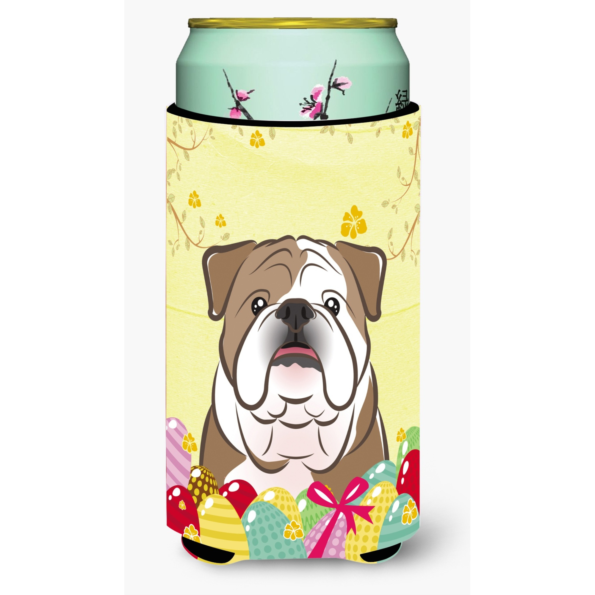 &quotCaroline's Treasures BB1901TBC "&quotEnglish Bulldog Easter Egg Hunt"" Tall Boy Hugger Koozie, Multicolor"