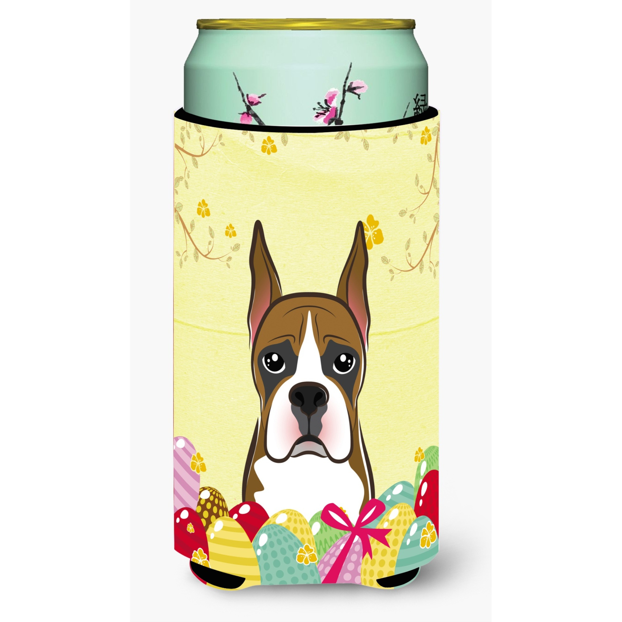 &quotCaroline's Treasures BB1905TBC "&quotBoxer Easter Egg Hunt"" Tall Boy Hugger Koozie, Multicolor"