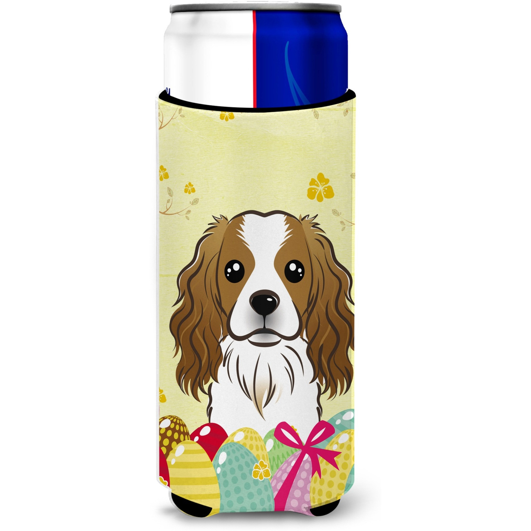&quotCaroline's Treasures BB1906MUK "&quotCavalier Spaniel Easter Egg Hunt Michelob Ultra Koozies for Slim Cans, Multicolor"