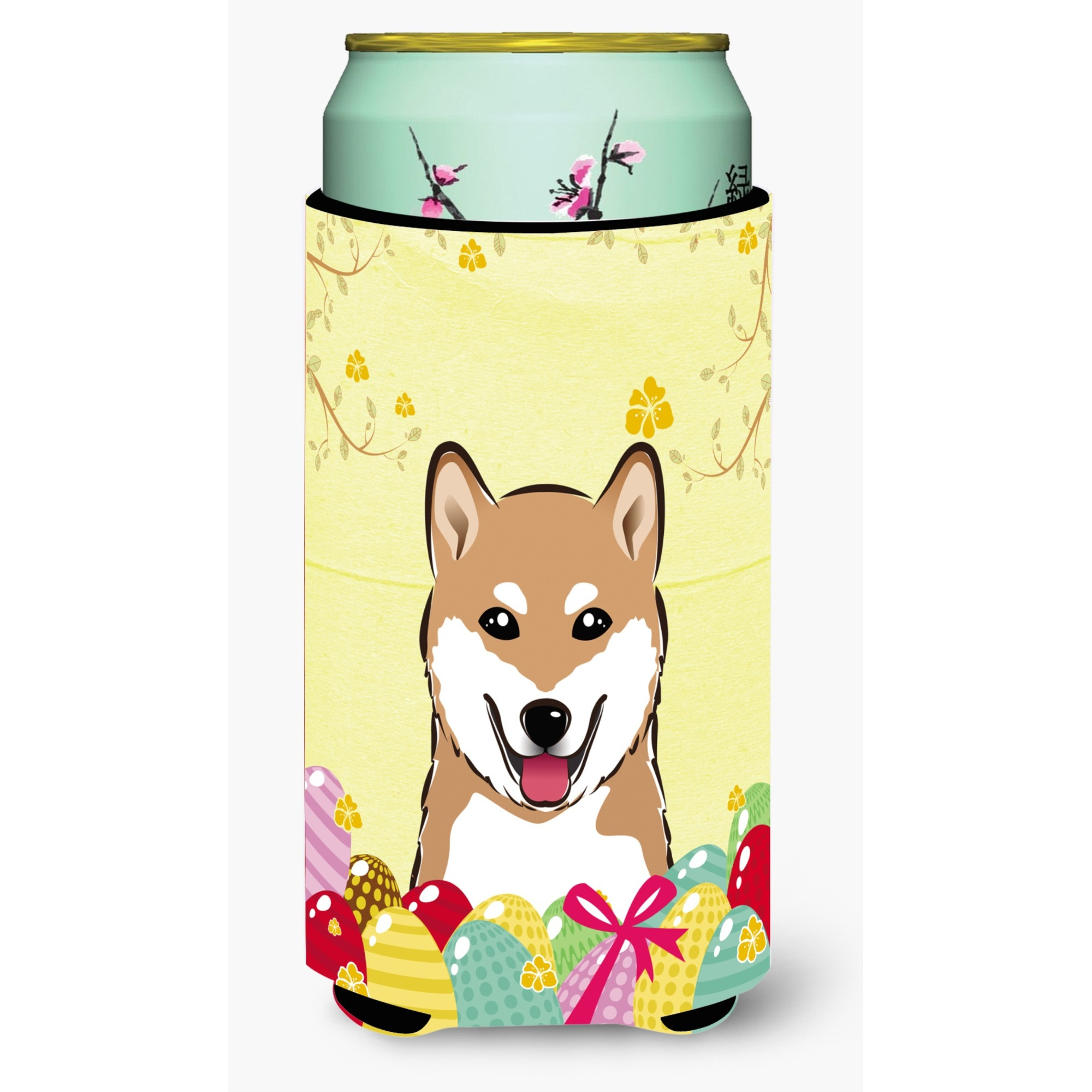 &quotCaroline's Treasures BB1907TBC "&quotShiba Inu Easter Egg Hunt"" Tall Boy Hugger Koozie, Multicolor"